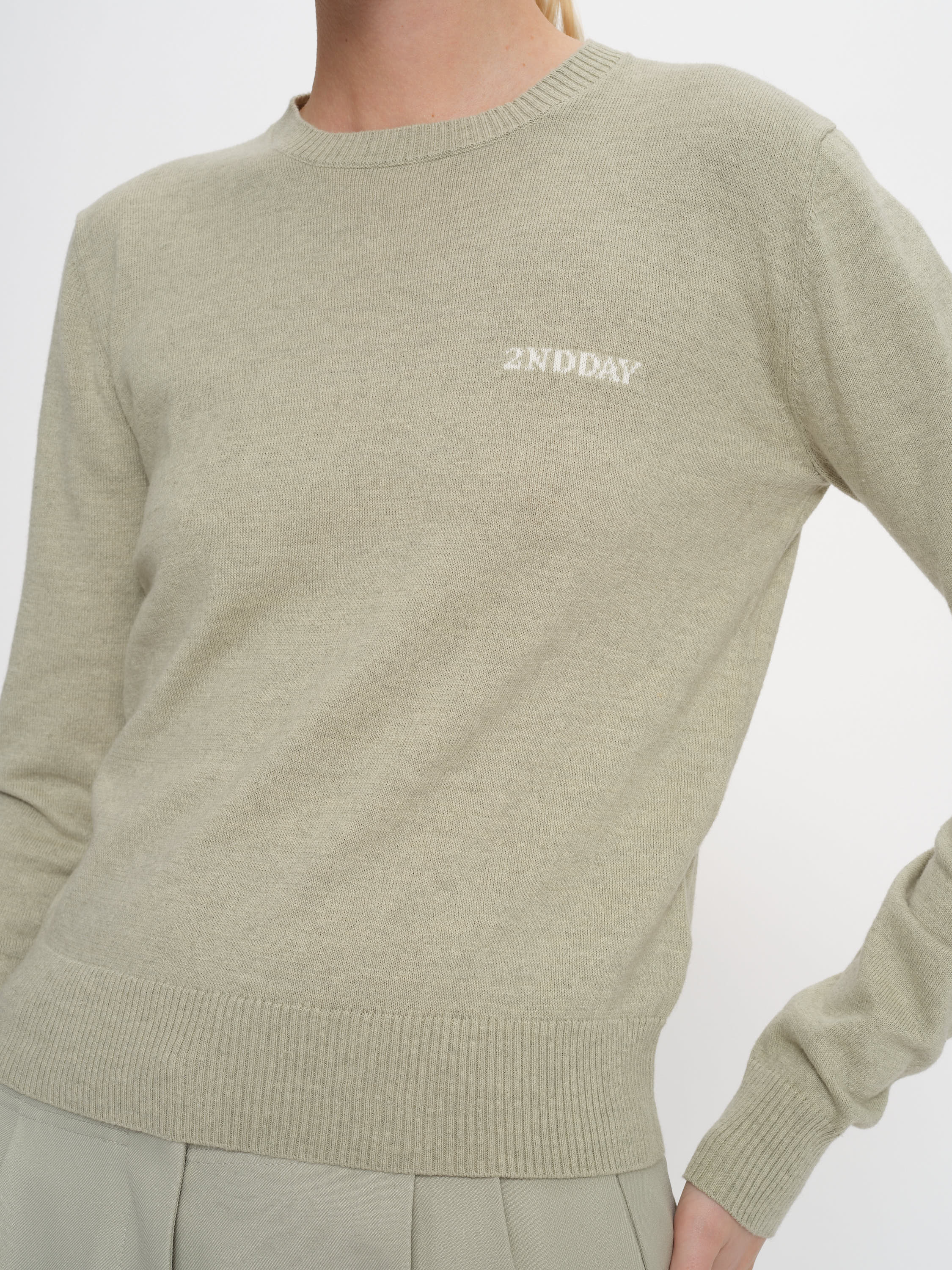 2NDDAY 2ND Lance - Soft Wool Blend Sweater 160110 Desert Sage