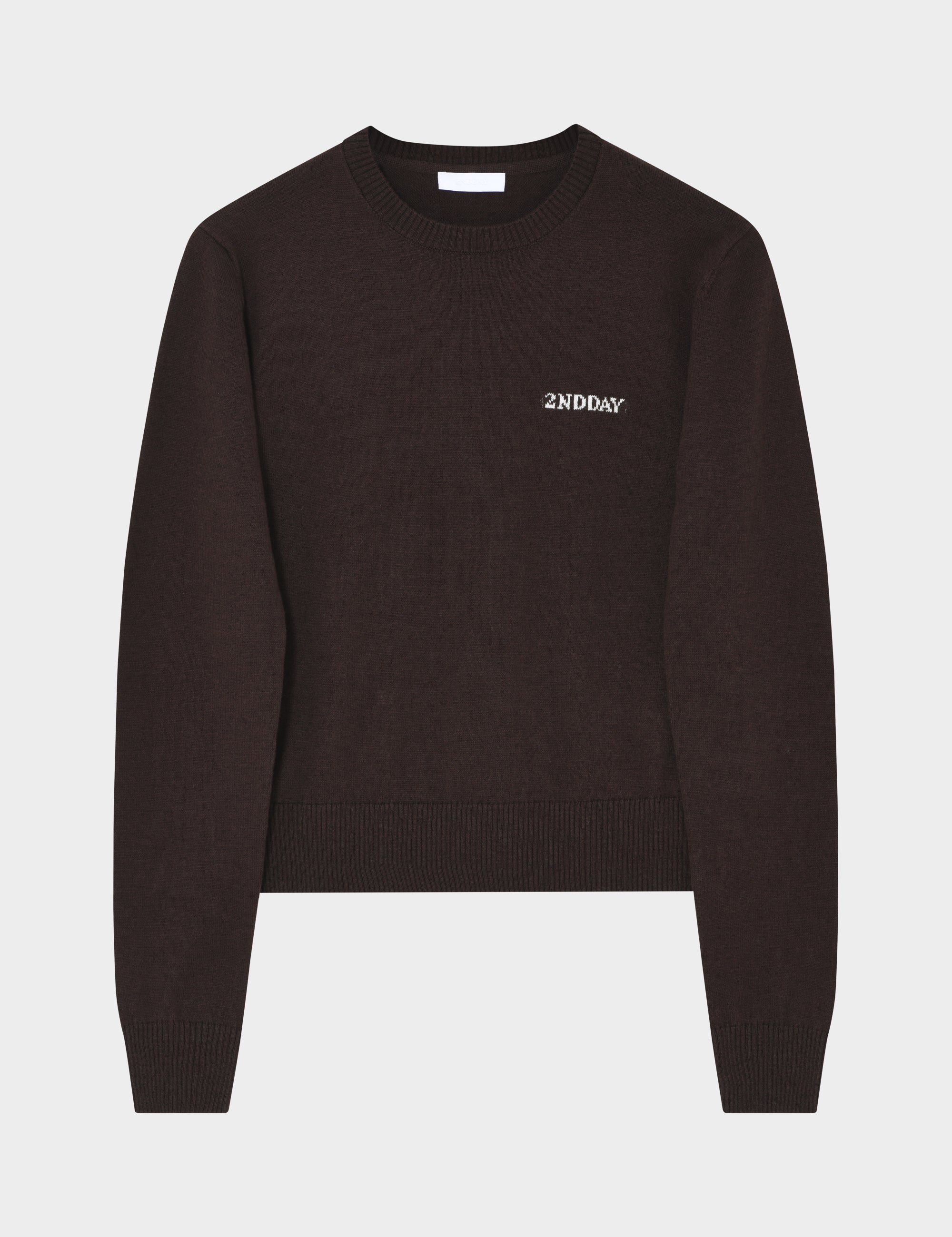 2NDDAY 2ND Lance - Soft Wool Blend Sweater 191016 JAVA