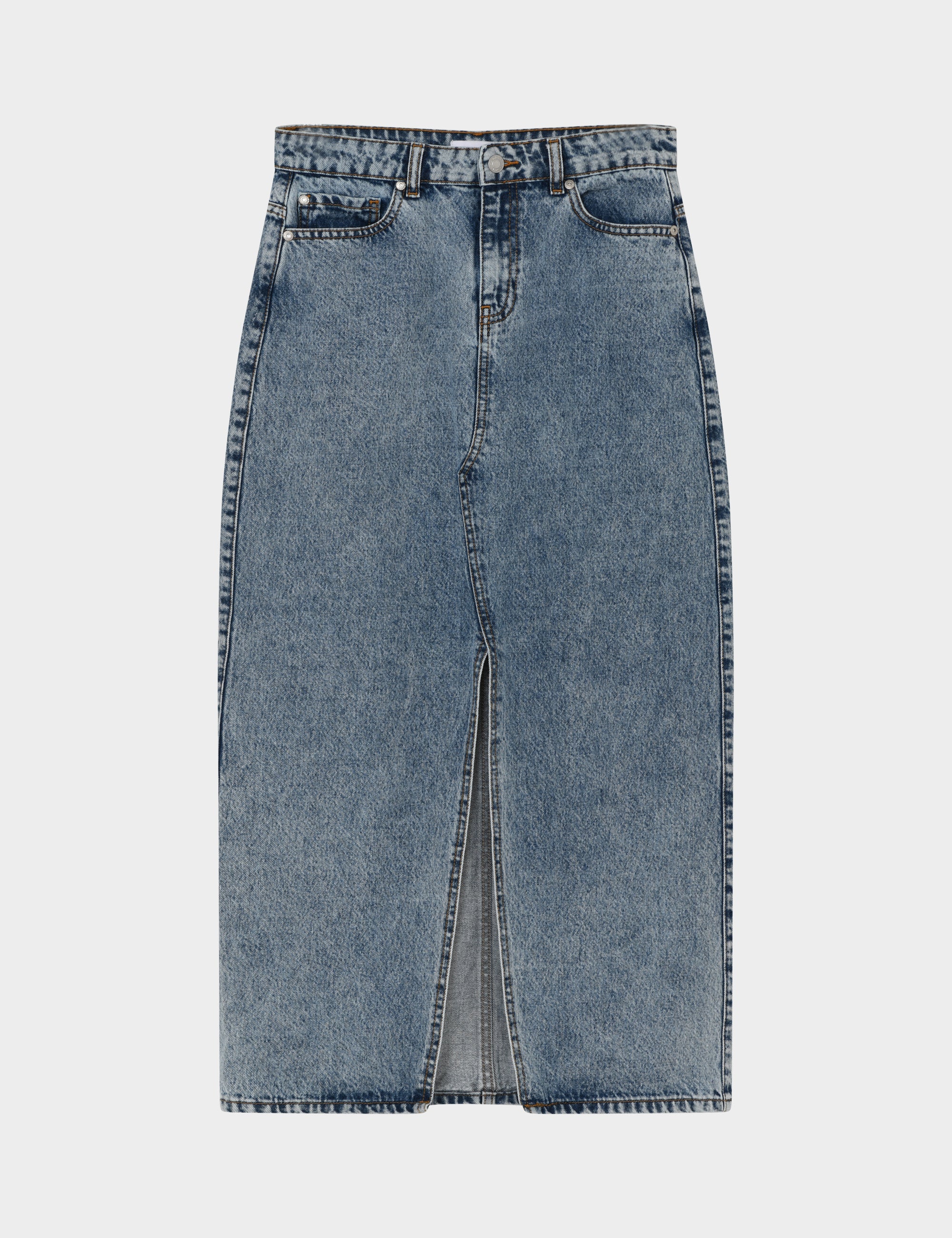 2NDDAY 2ND Larchy - Summer Blue Denim Skirt D019 Mid Blue