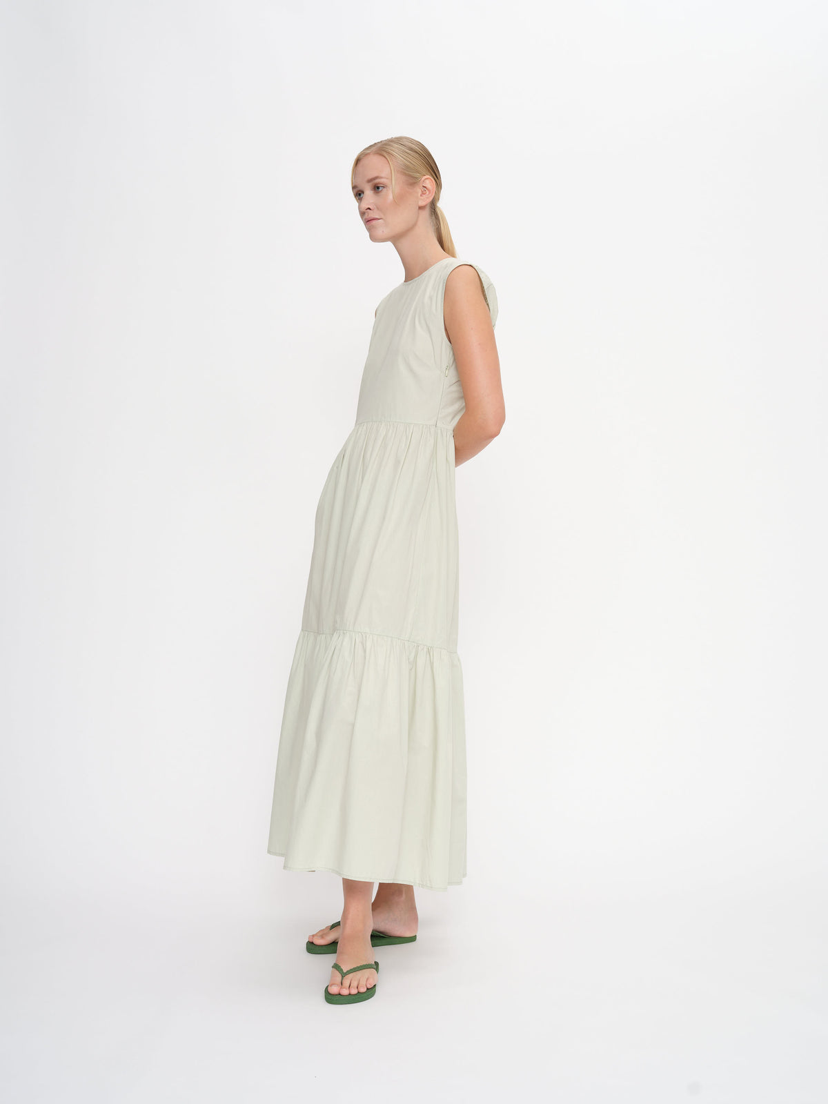 2NDDAY 2ND Linda - Fine Crispy Poplin Kjole 136106 Green Tint