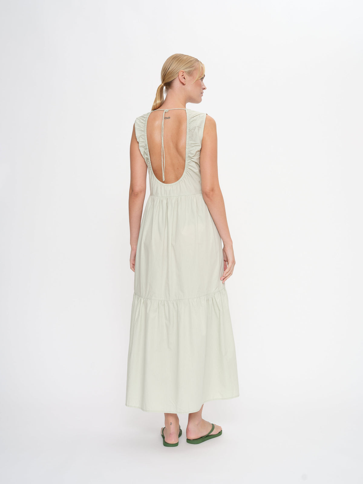 2NDDAY 2ND Linda - Fine Crispy Poplin Kjole 136106 Green Tint