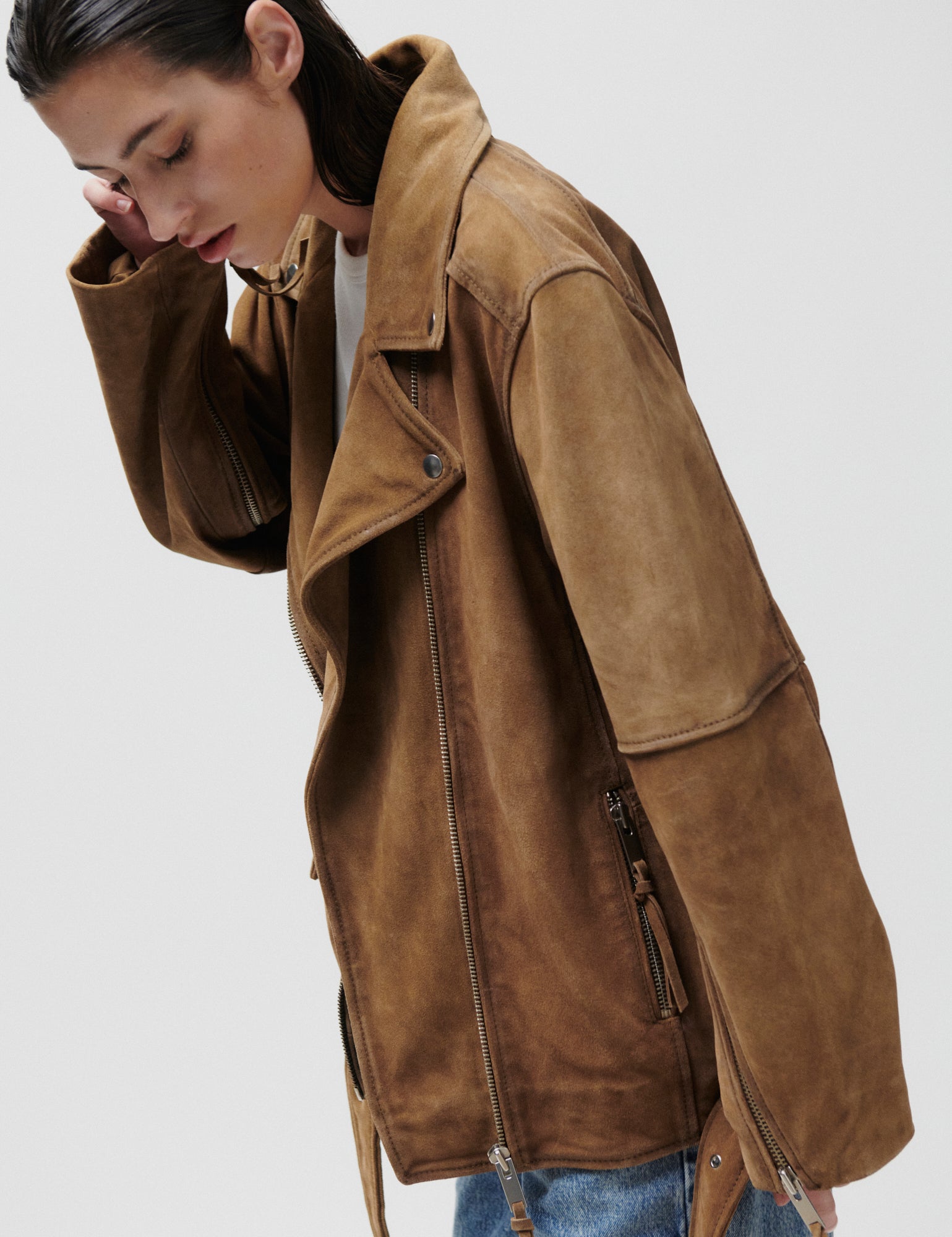 2NDDAY 2ND Lote - Heavy Suede Jakke 171327 Tobacco Brown