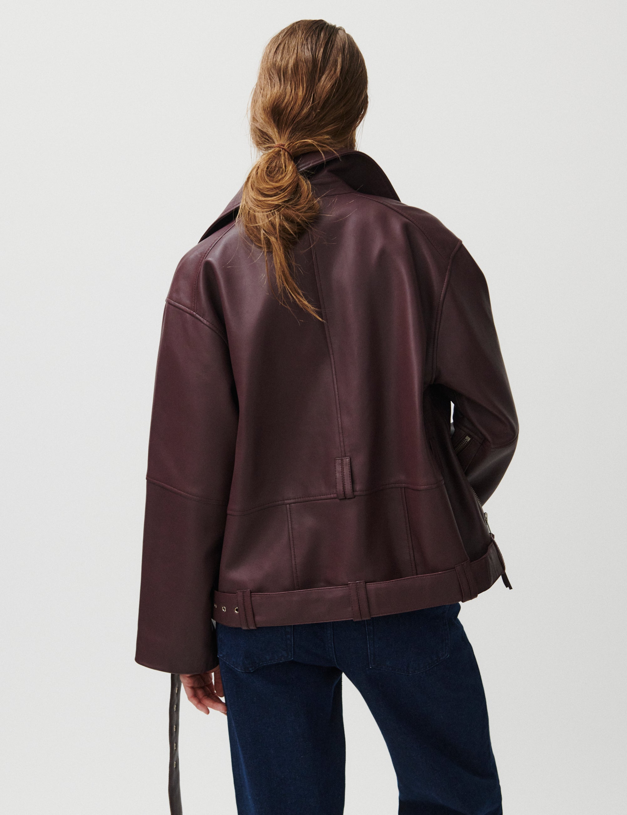 2NDDAY 2ND Lotus - Fine Leather Jakke 09016 Catawba Grape