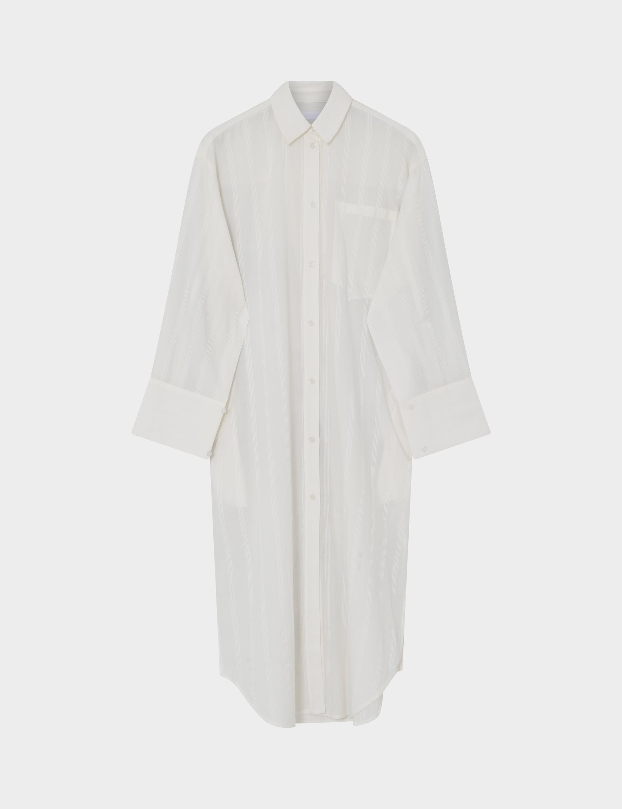 2NDDAY 2ND Maddy - Crispy Cotton Stripe Kjole 111001 WHITE ALYSSUM