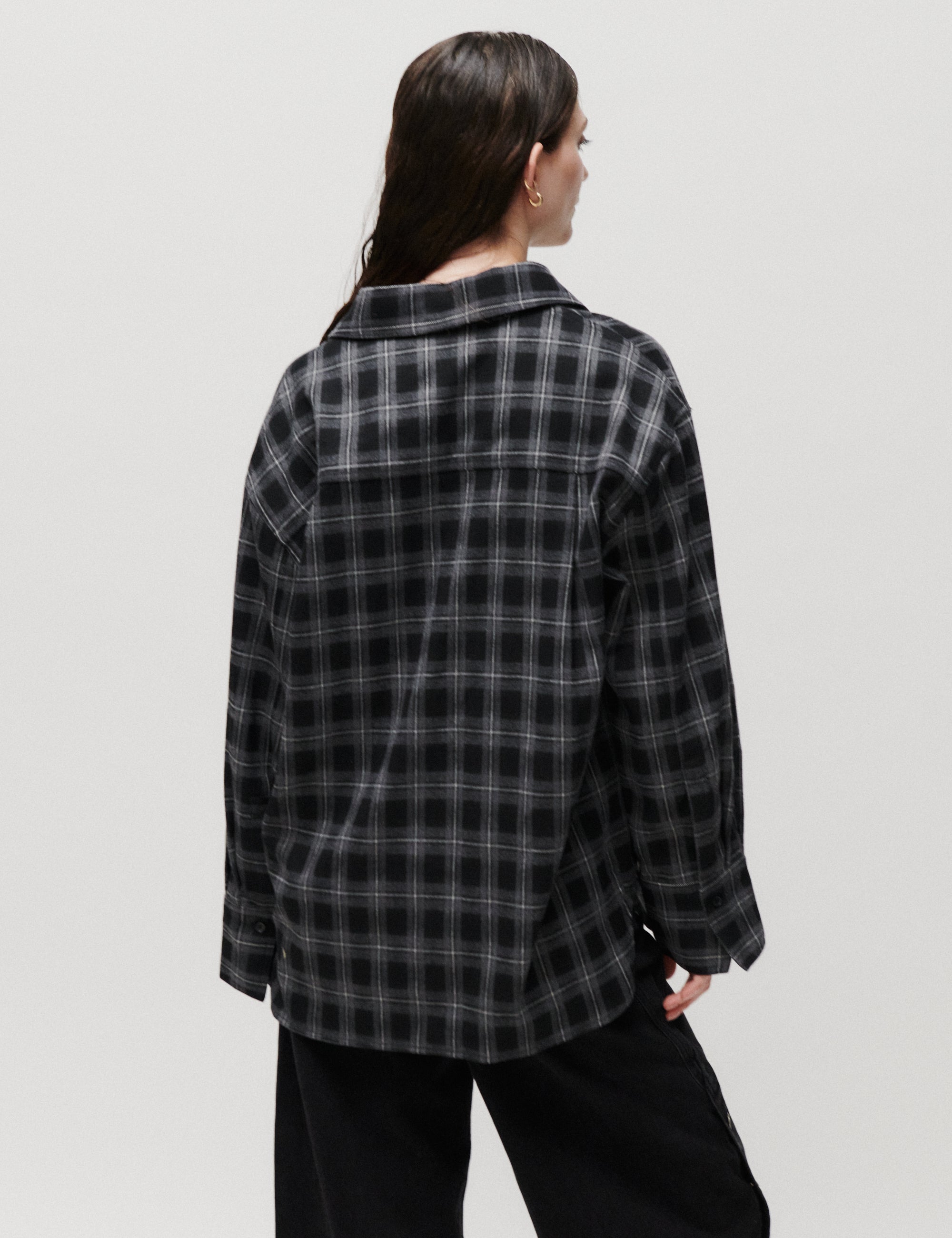 2NDDAY 2ND Manny - Fall Flannel - Skjorte Bluse 500006 Medium Grey Melange
