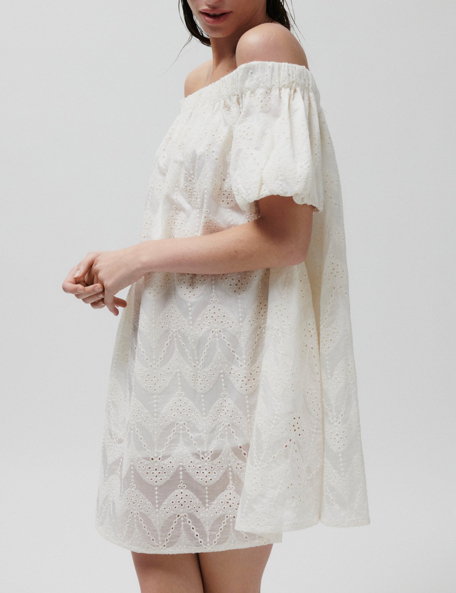 2NDDAY 2ND Marsha - Airy Anglaise Kjole 114001 Brilliant White