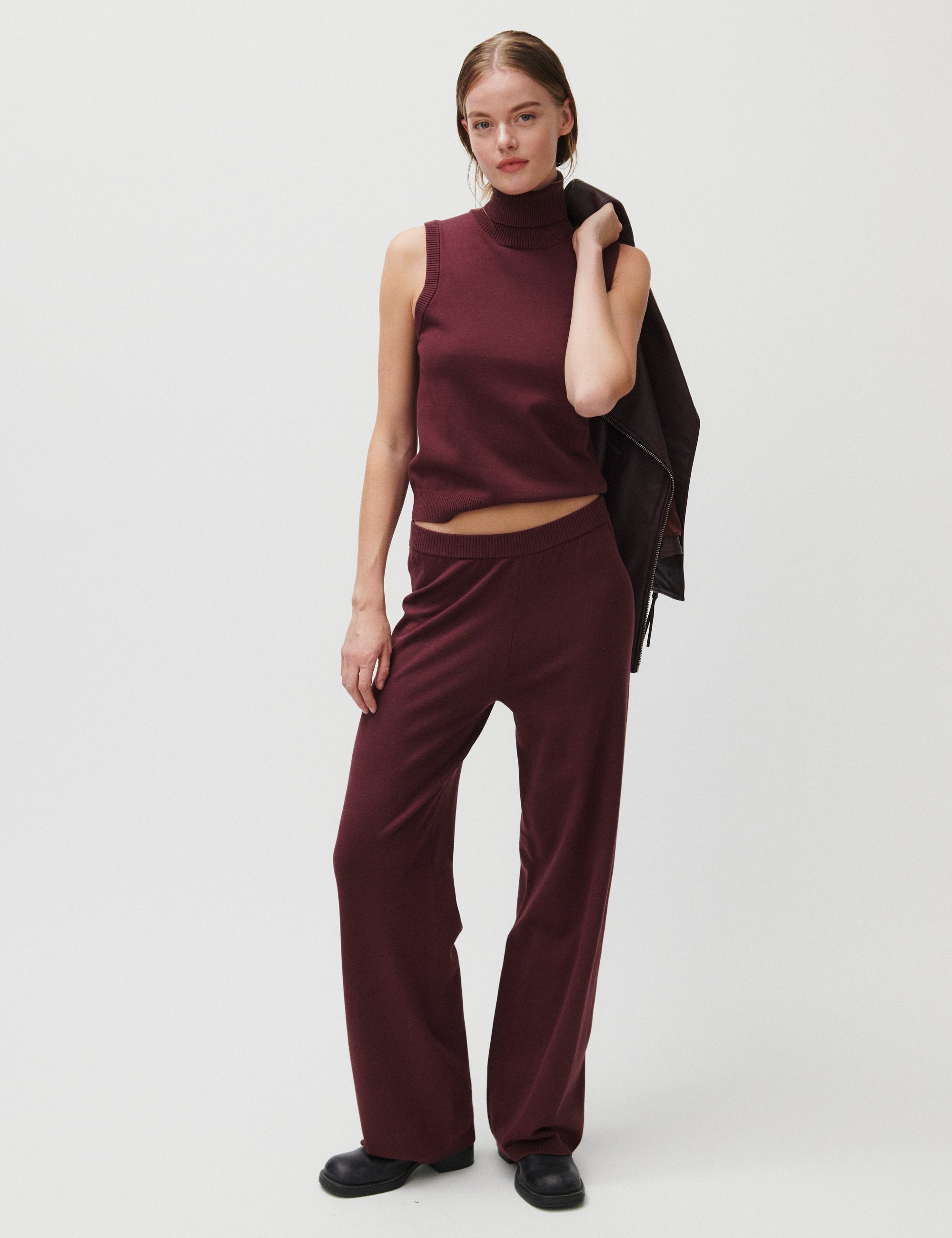 2NDDAY 2ND Martha - Viscose Knit Pants 09016 Catawba Grape