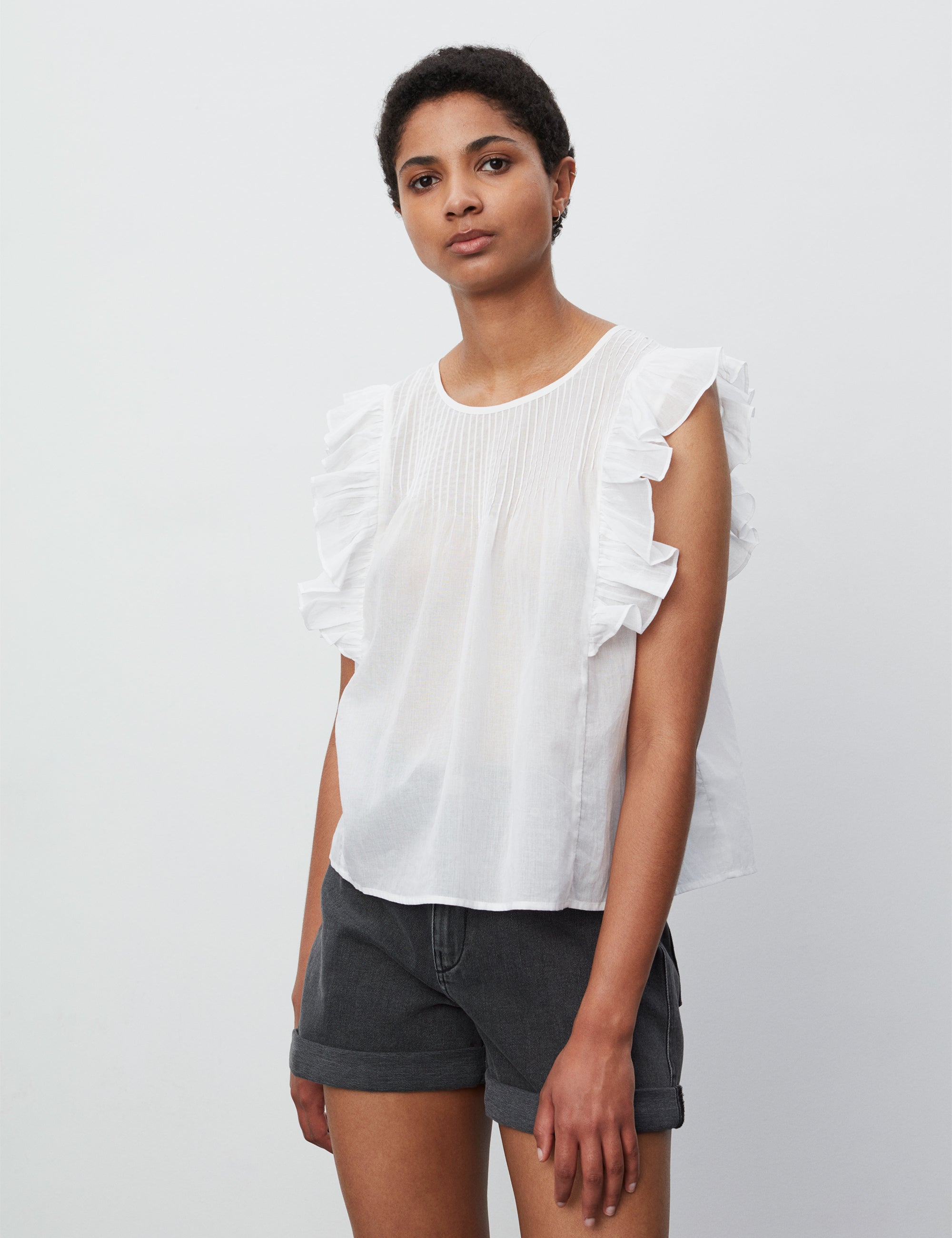 2NDDAY 2ND Martina ThinkTwice Top Tops & T-Shirts 110601 Bright White