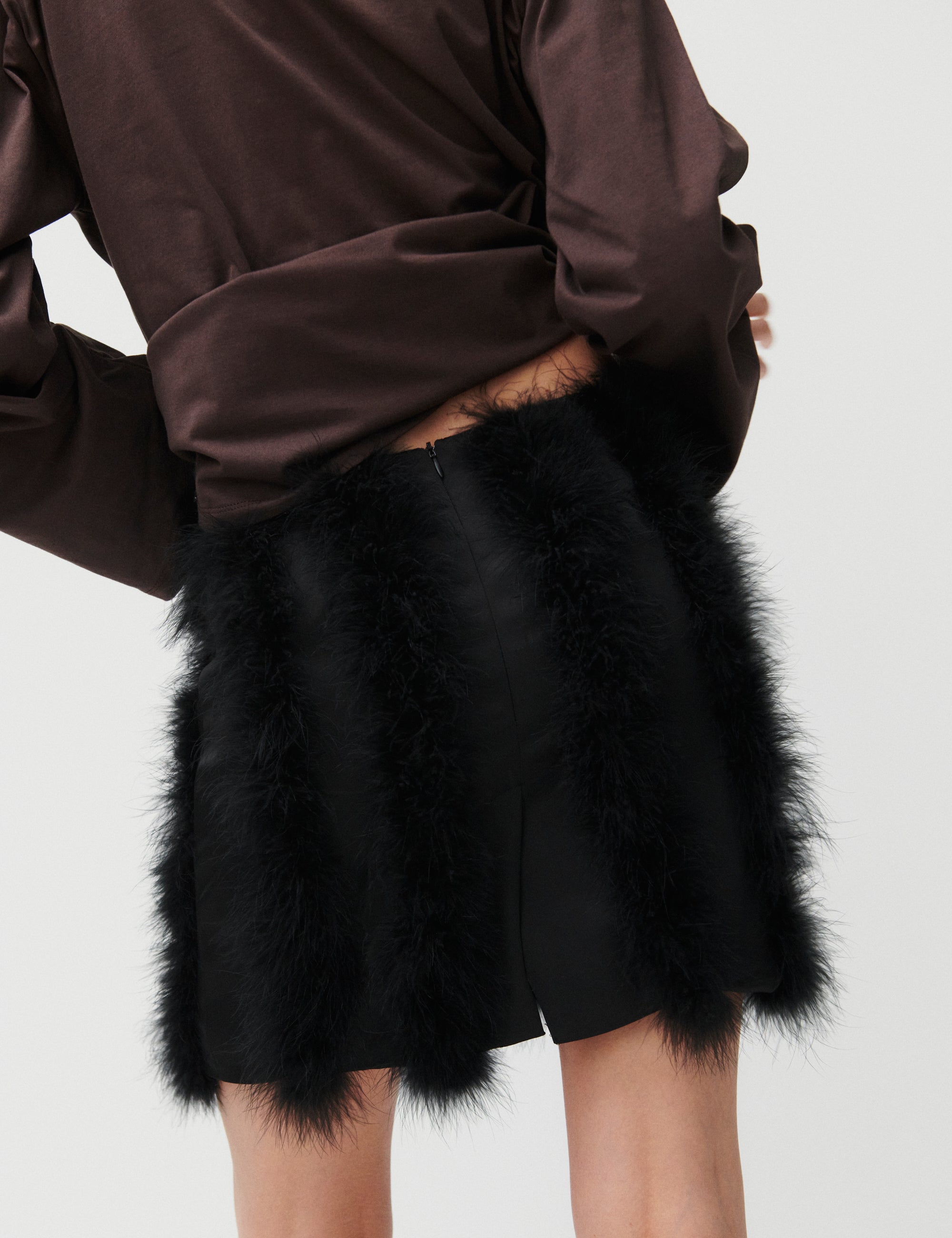 2NDDAY 2ND Mayanne - Heavy Satin Skirt 190303 BLACK