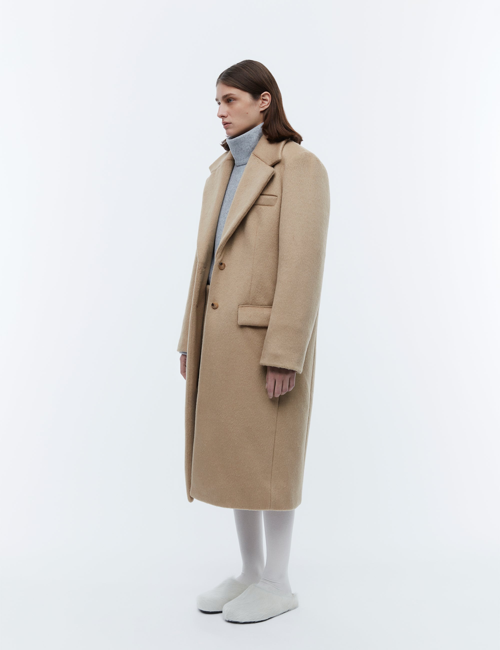 2NDDAY 2ND Miguel - Brushed Wool Coats 171320 Tannin