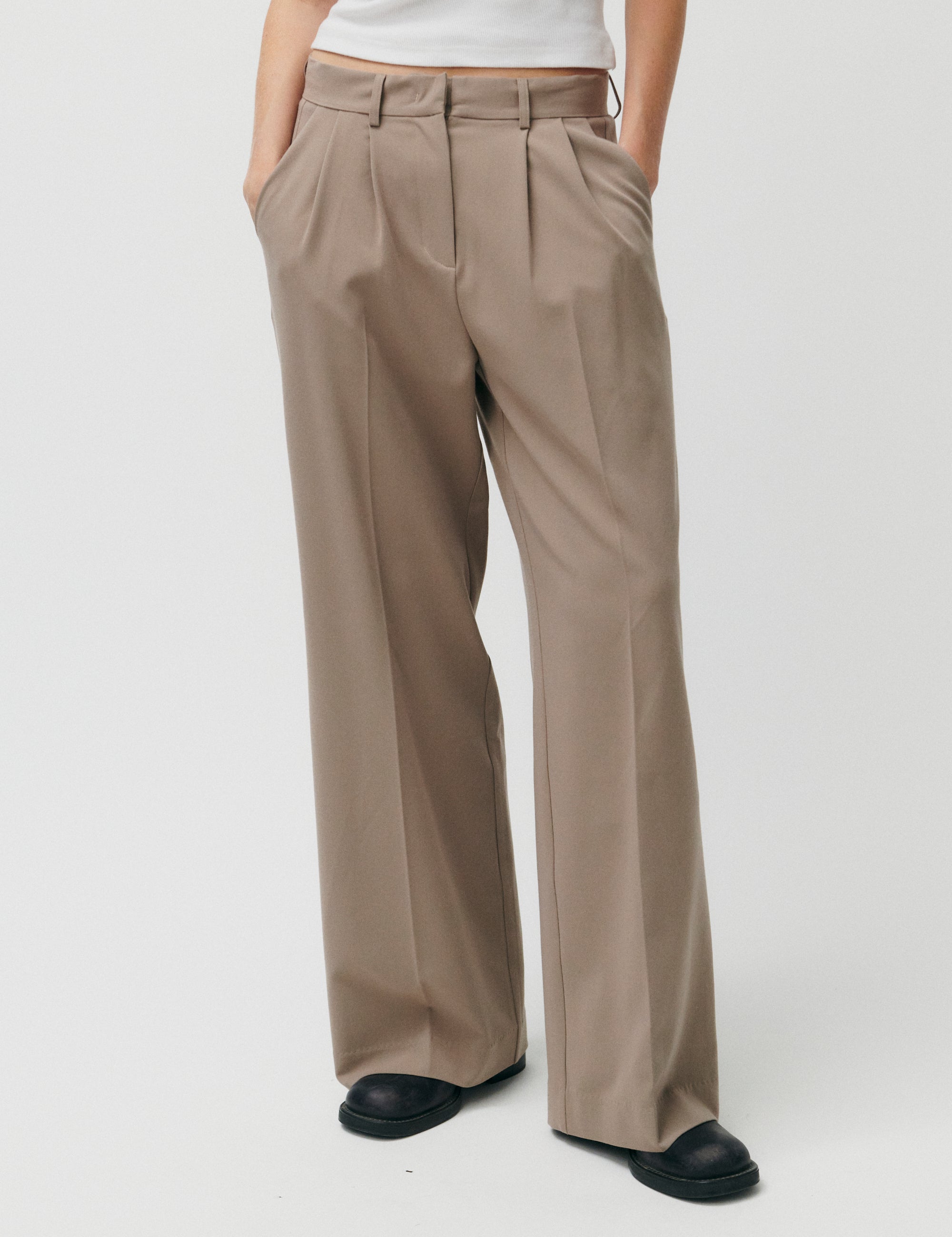 2NDDAY 2ND Mille - Daily Sleek Bukser 170808 Taupe Gray