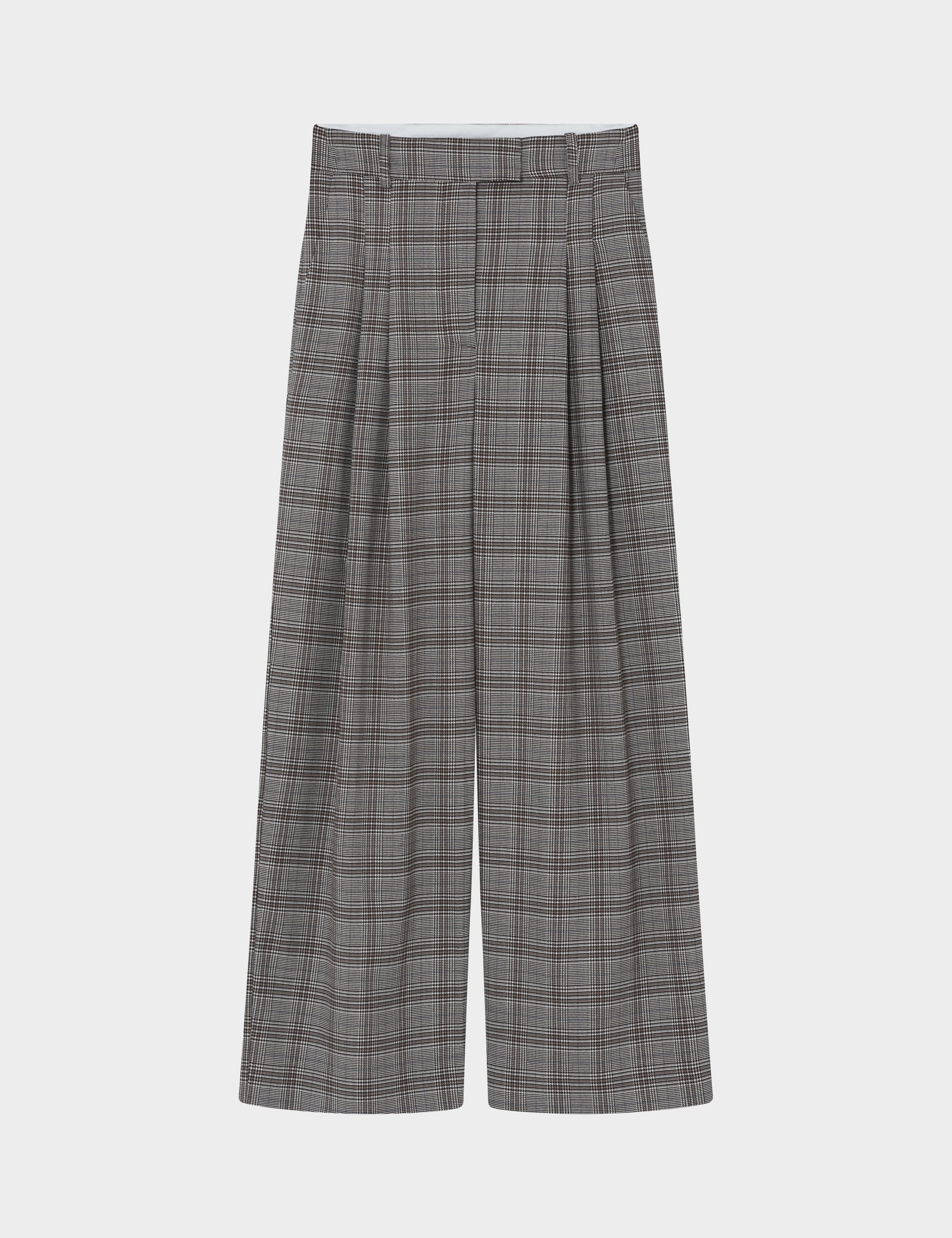 2NDDAY 2ND Mylos - Checked Suiting Bukser 170808 Taupe Gray