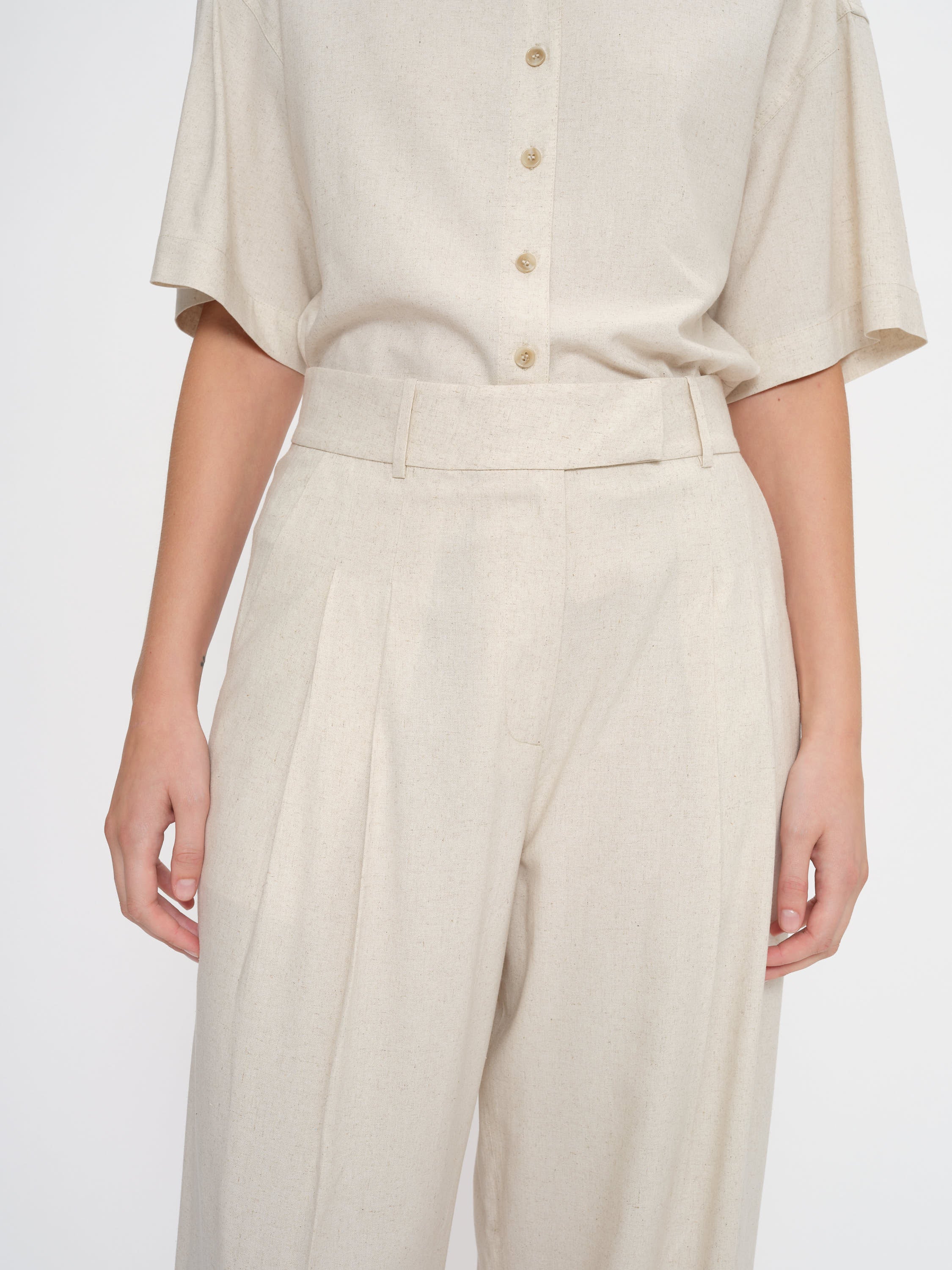 2NDDAY 2ND Mylos - Linen Bukser 130000 Moonbean