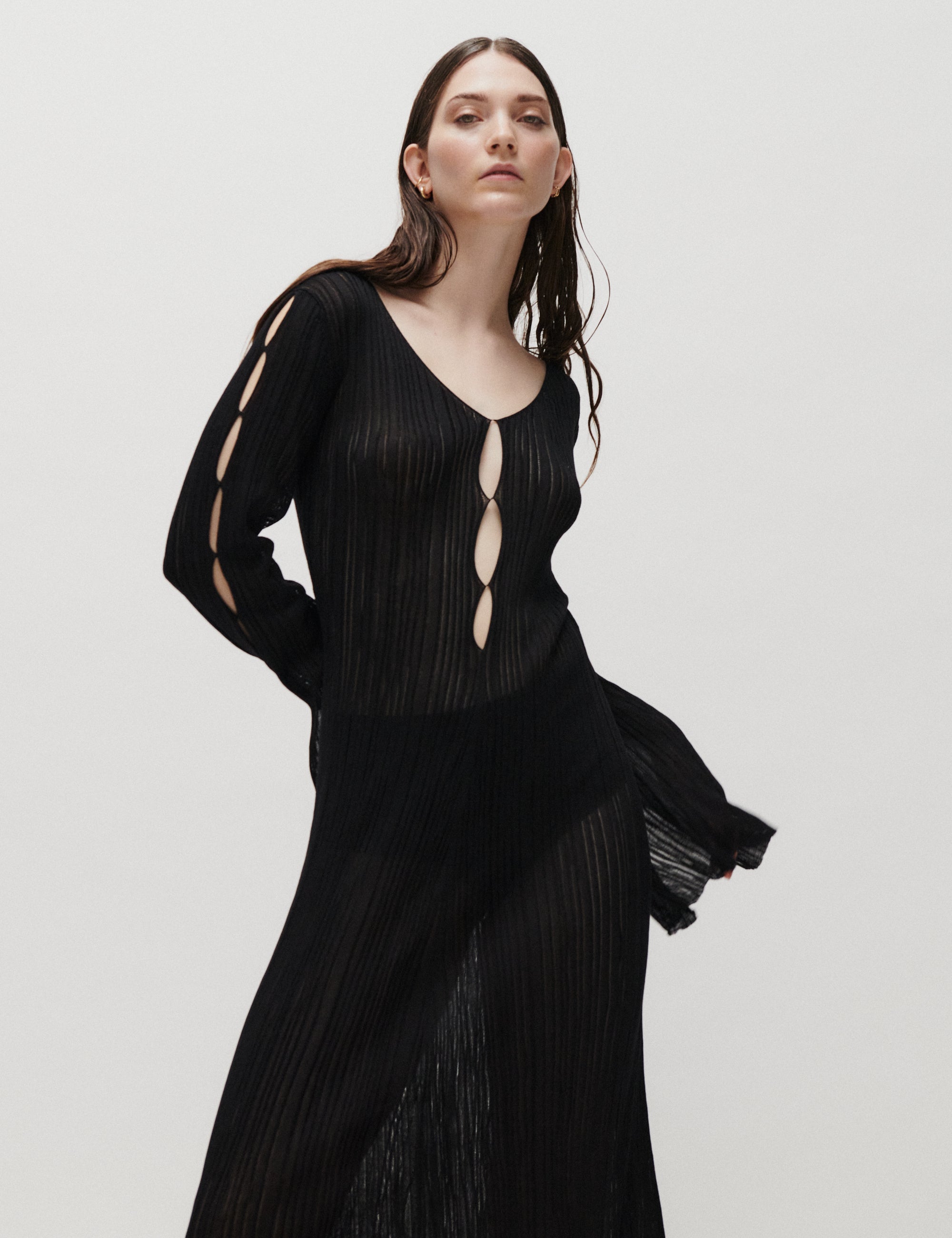 2NDDAY 2ND Oro - Firm Shine Knit - Kjole Kjole 190303 Black