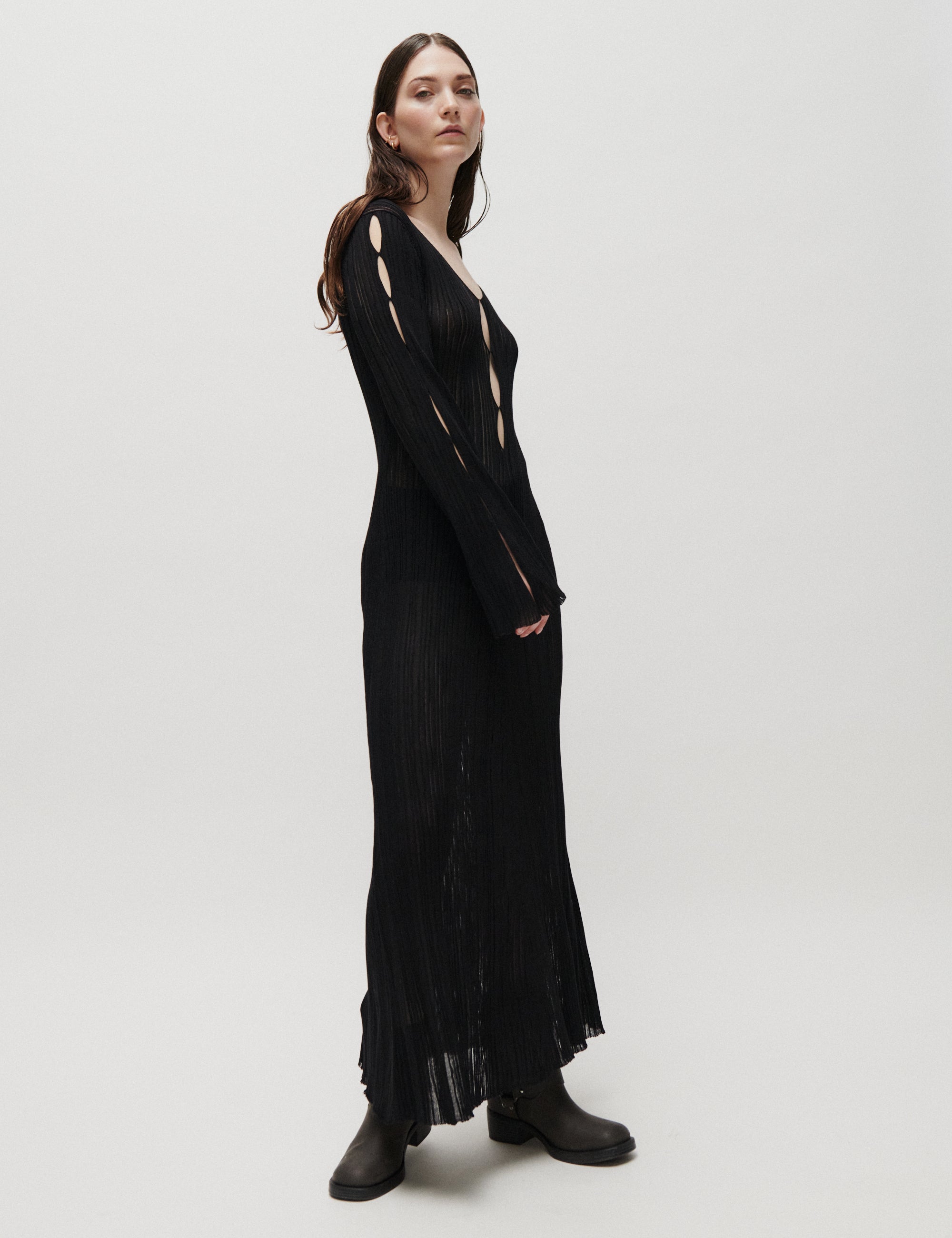 2NDDAY 2ND Oro - Firm Shine Knit - Kjole Kjole 190303 Black