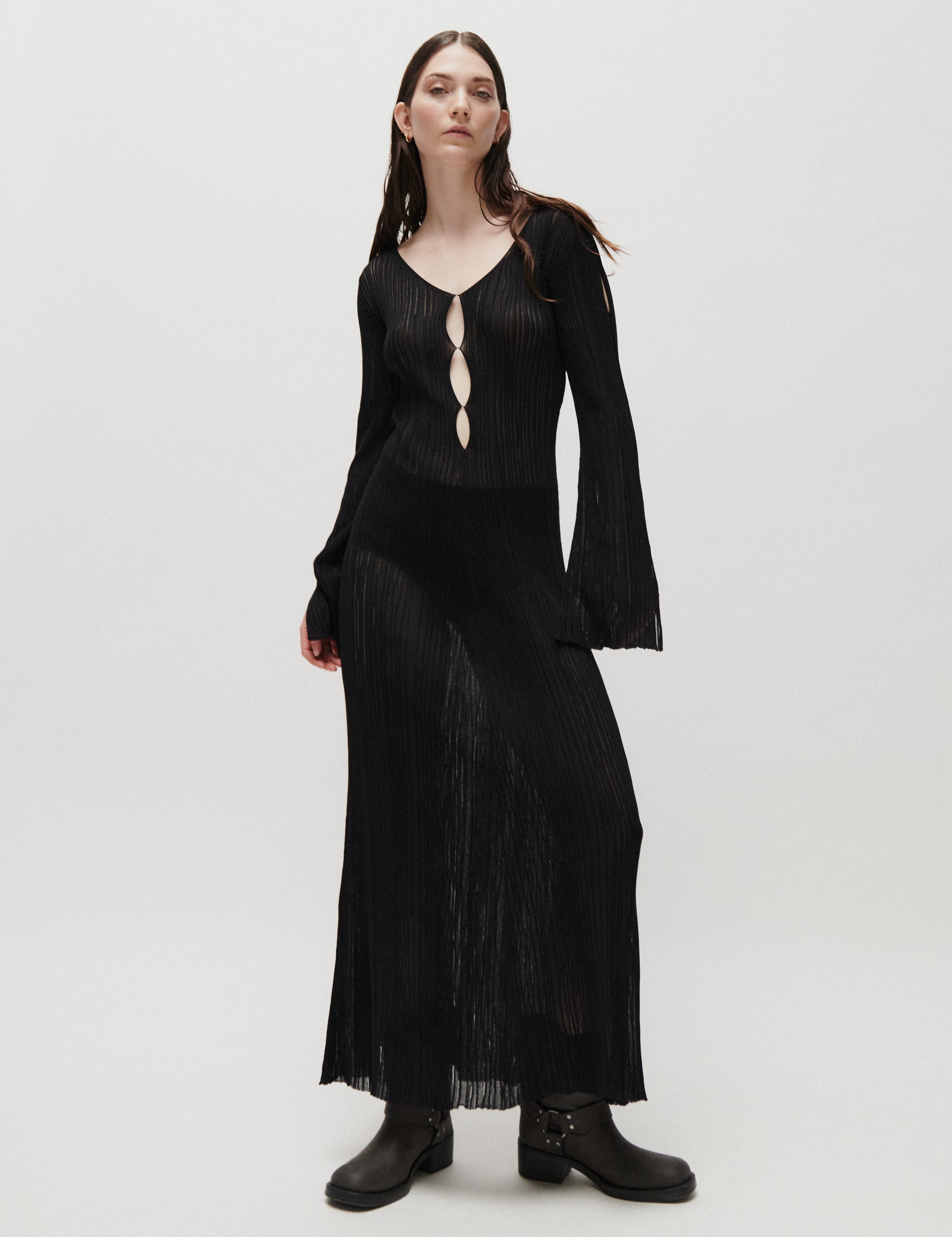 2NDDAY 2ND Oro - Firm Shine Knit - Kjole Kjole 190303 Black