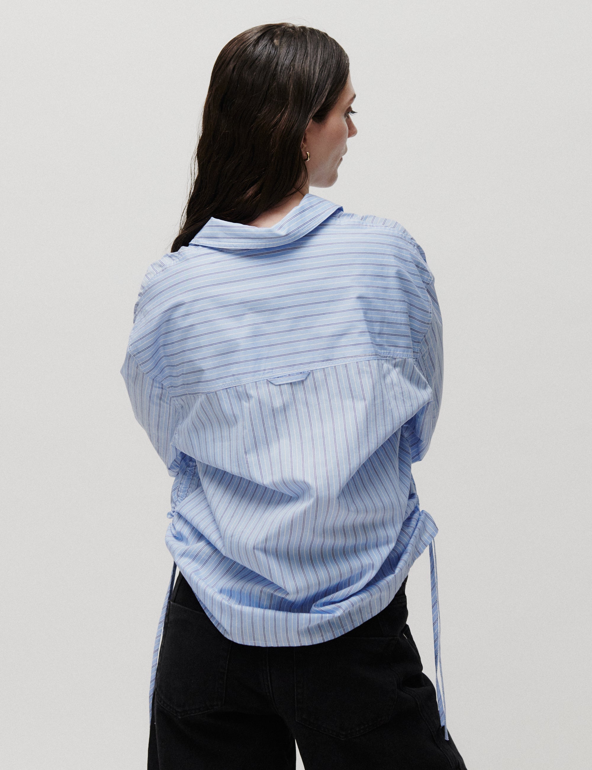 2NDDAY 2ND Renta - Fall Shirting - Skjorte Bluse 420159 Cash Blue Stripe