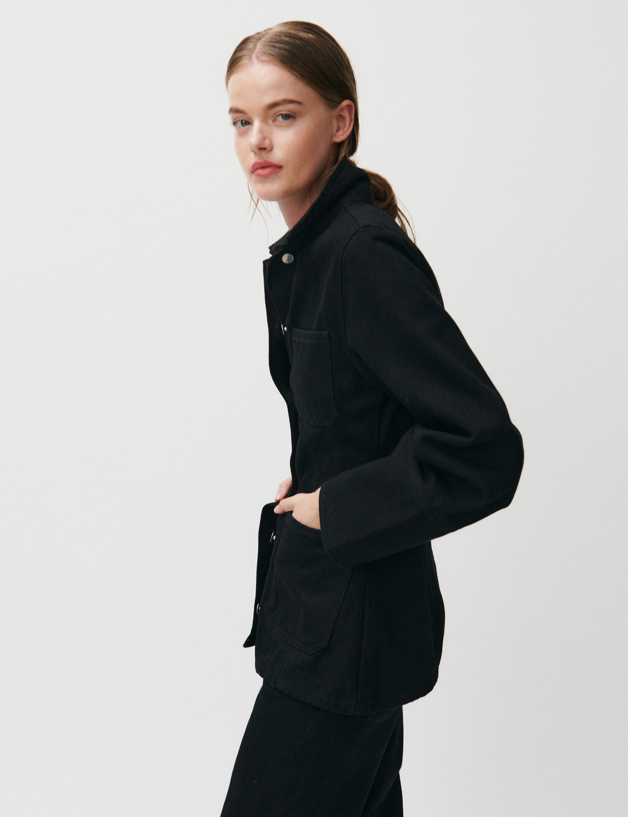 2NDDAY 2ND Rodine - Black wash Denim Jakke D003 Un Black Denim