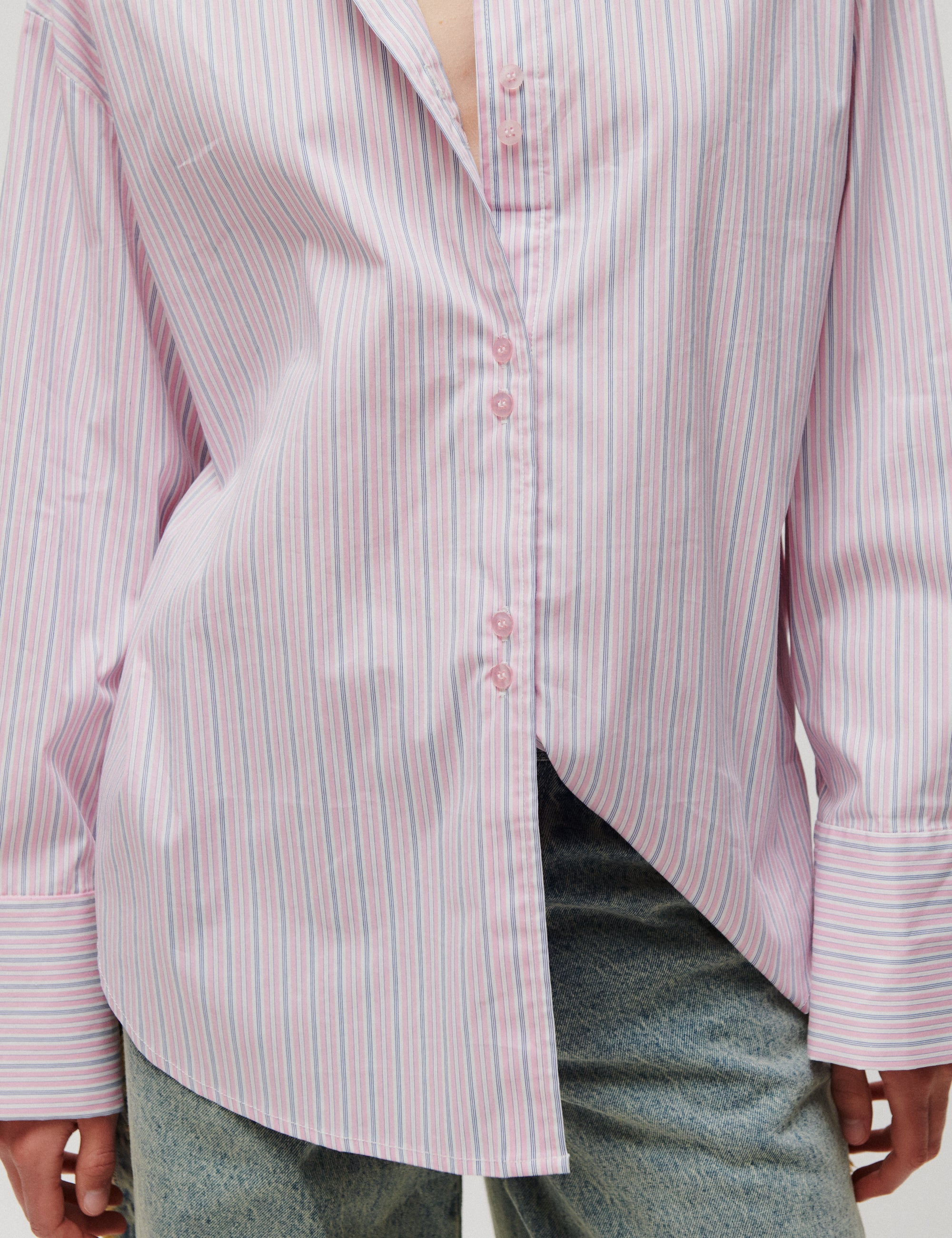 2NDDAY 2ND Rue - Fall Shirting - Skjorte Bluse 420158 Pink Stripe
