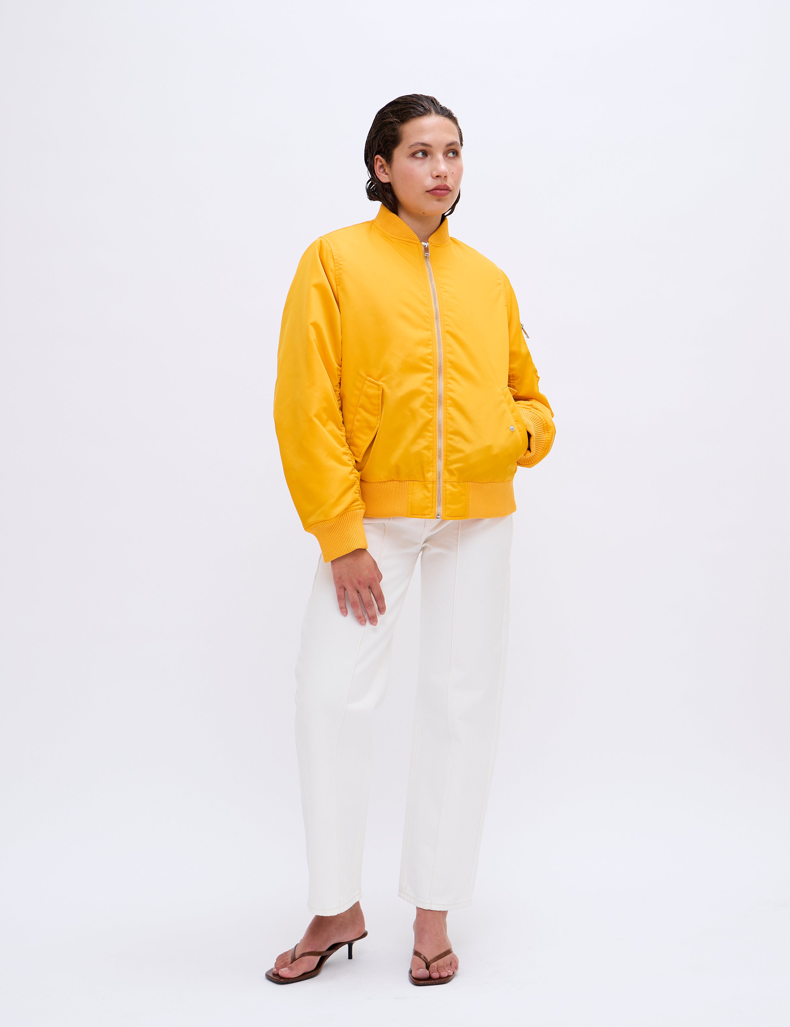 2NDDAY 2ND Santon - Firm Twill Nylon Jacket 141064 SAFFRON