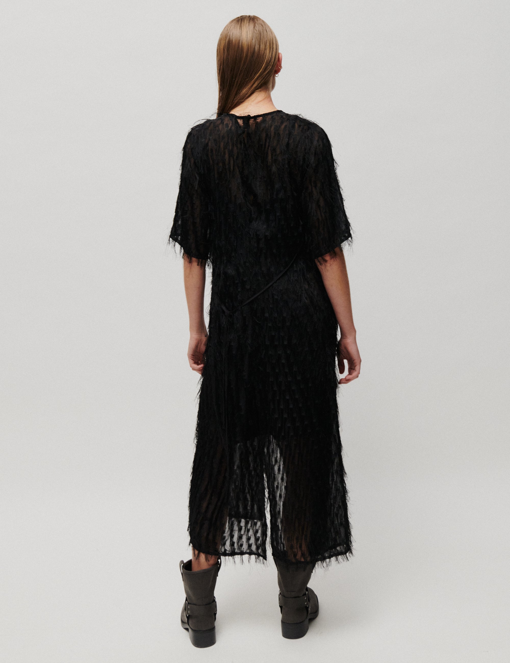 2NDDAY 2ND Serena - Textured Fringe - Kjole Kjole 190303 Black