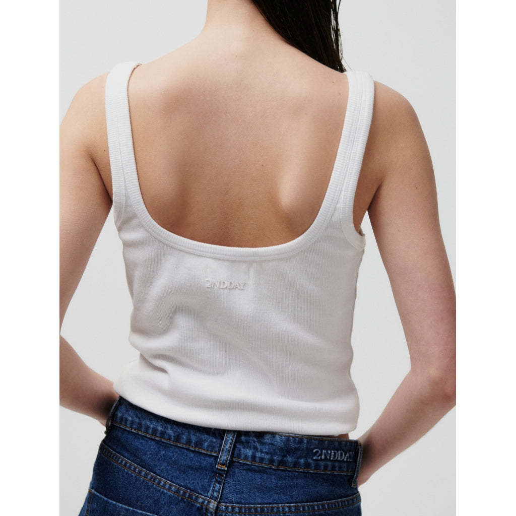 2NDDAY 2ND Viper TT - Daily Cotton Rib Tops & T-Shirts 114001 Brilliant White