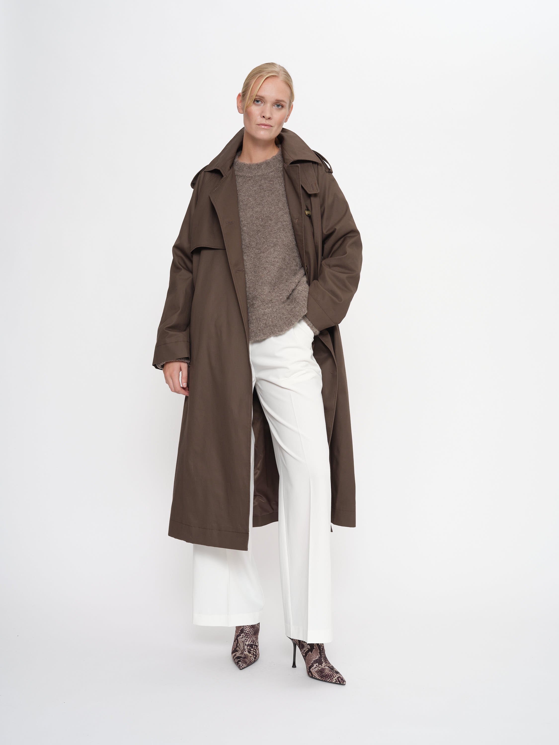 2NDDAY 2ND Willamena - Dense Cotton Coats 190812 Turkish Coffee