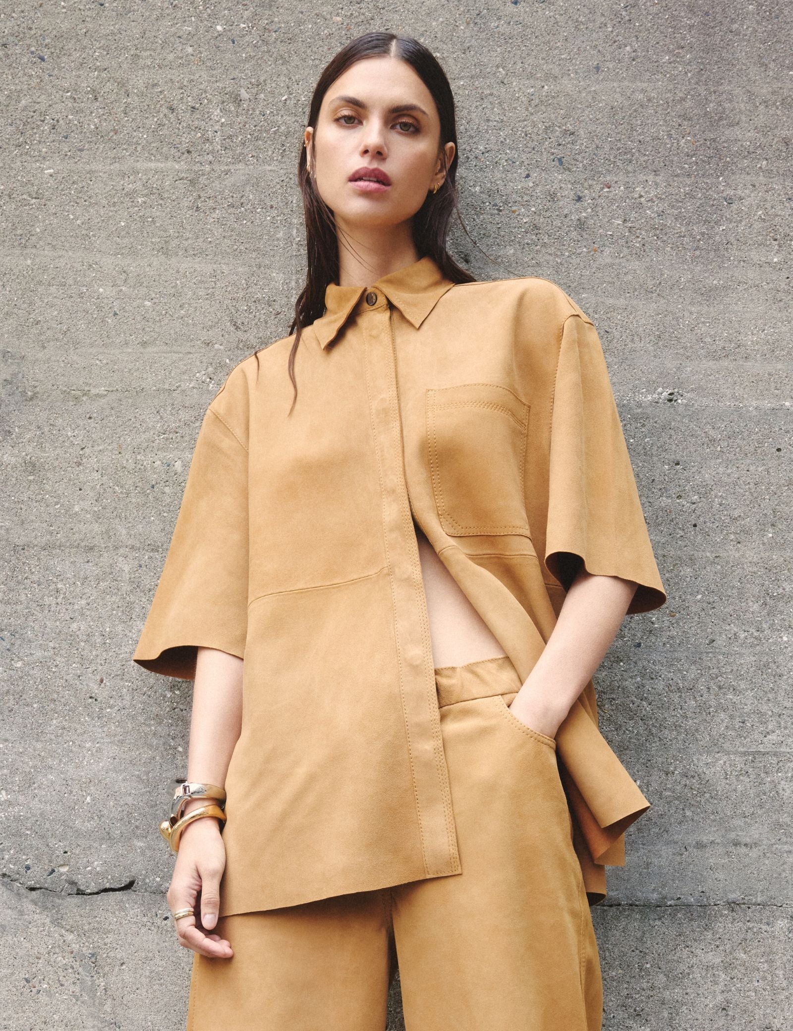 DAY Birger ét Mikkelsen Aladdin - Light Suede Bluse 180933 RUBBER