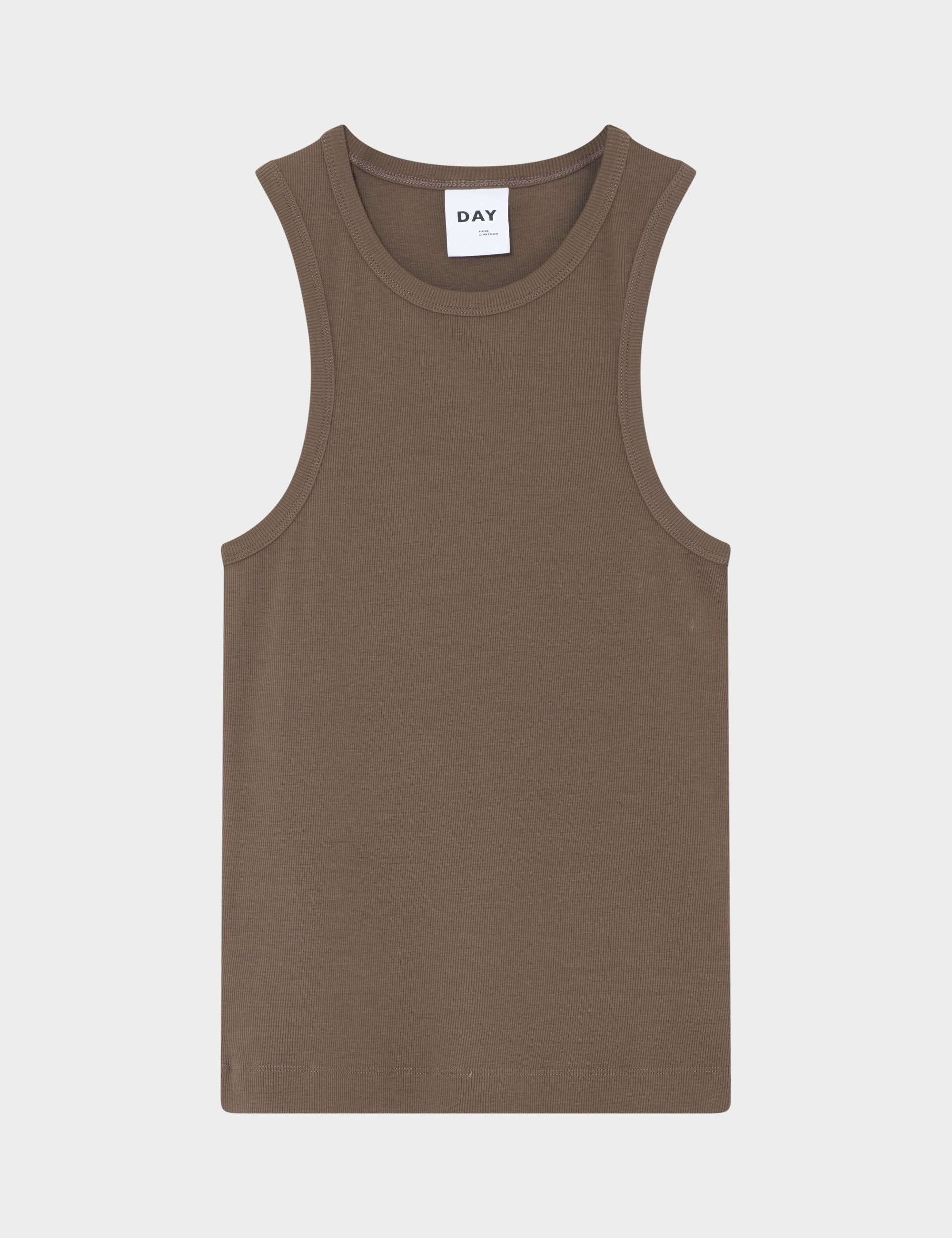 DAY Birger ét Mikkelsen Alisson - Classic Rib Tops & T-Shirts 190809. CHOCOLATE CHIP