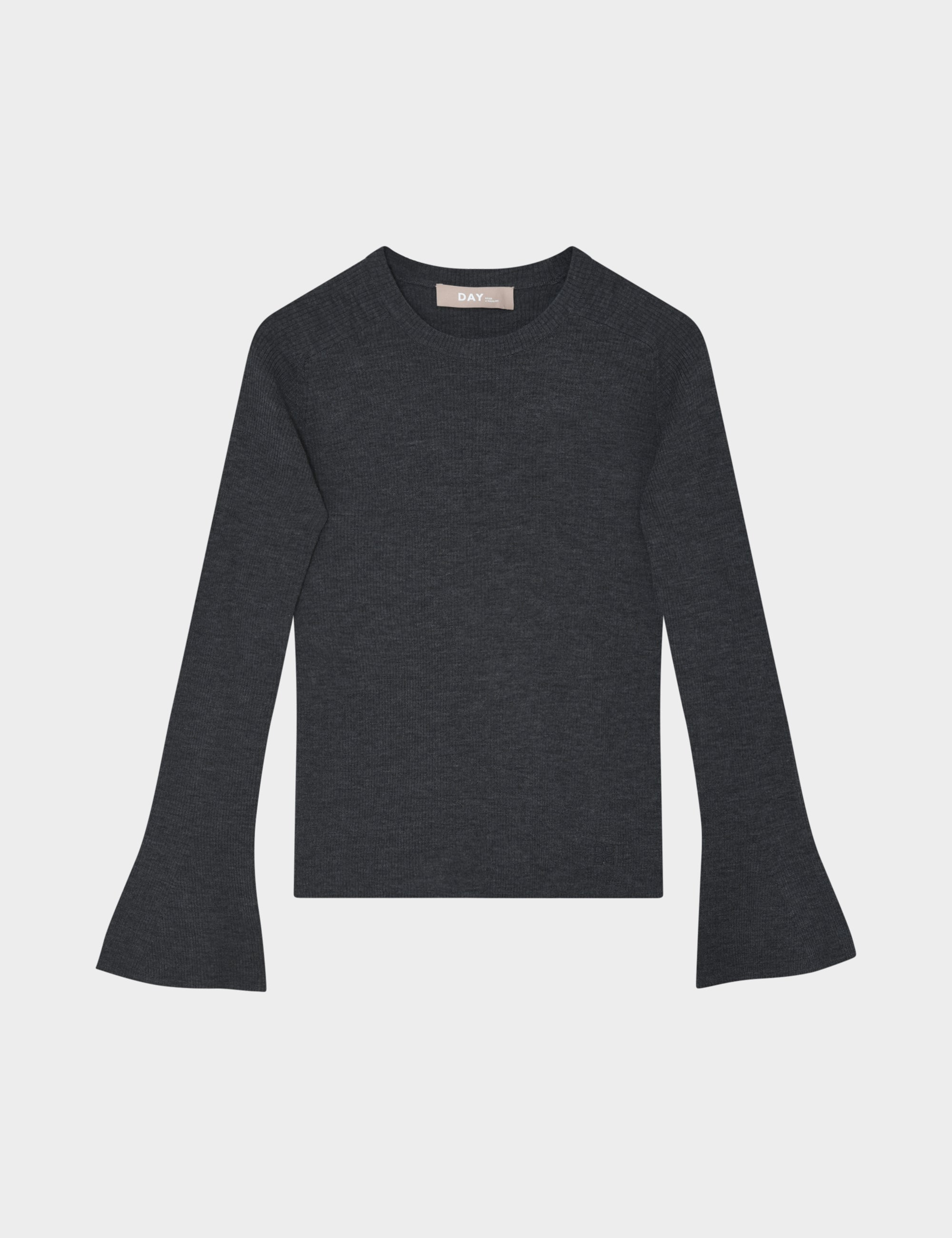 DAY Birger ét Mikkelsen Anabelle Rib - Daily Elements - Pullover Sweater 500003 Dark Grey Melange