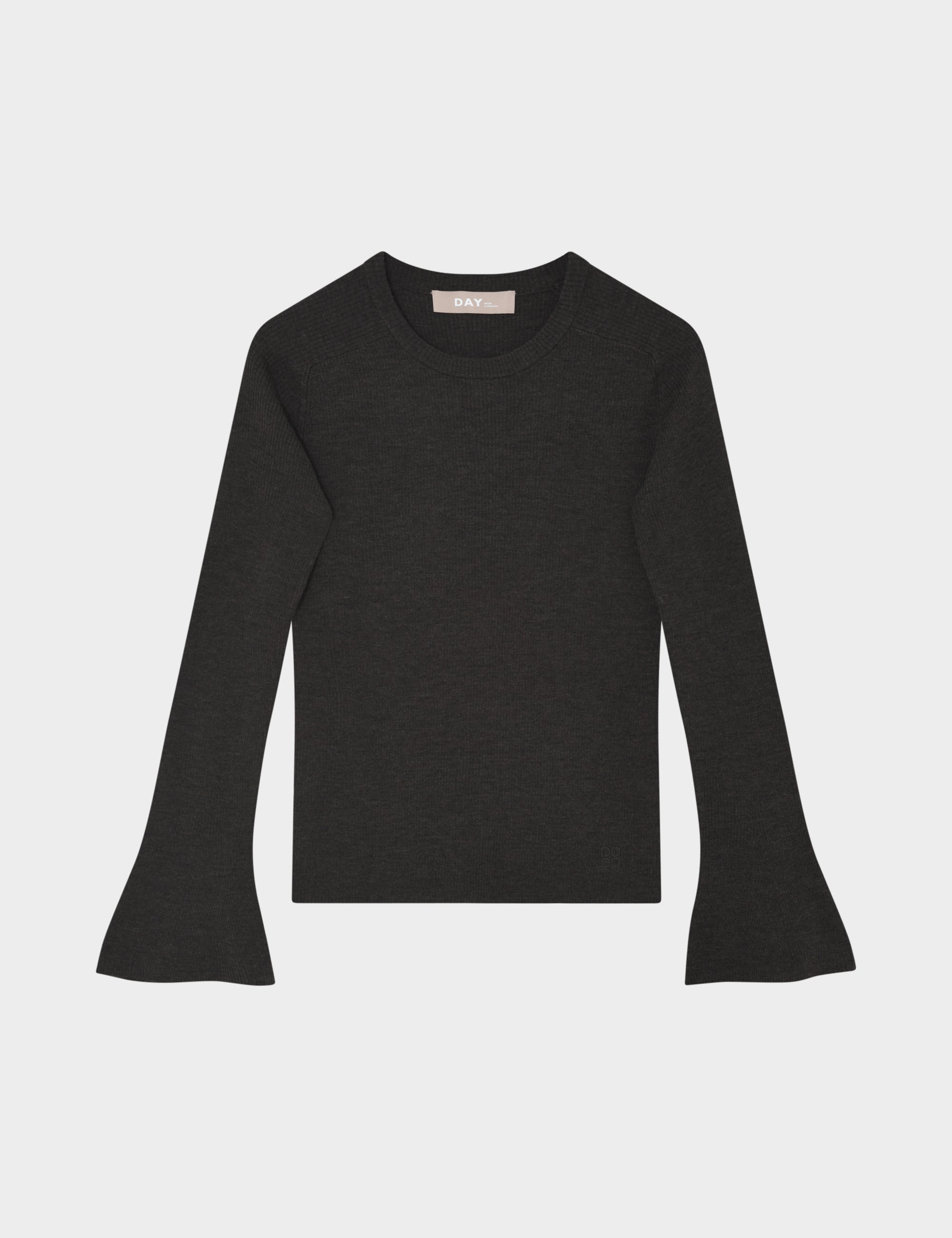 DAY Birger ét Mikkelsen Anabelle Rib - Daily Elements - Pullover Sweater 500116 DARK BROWN MELANGE