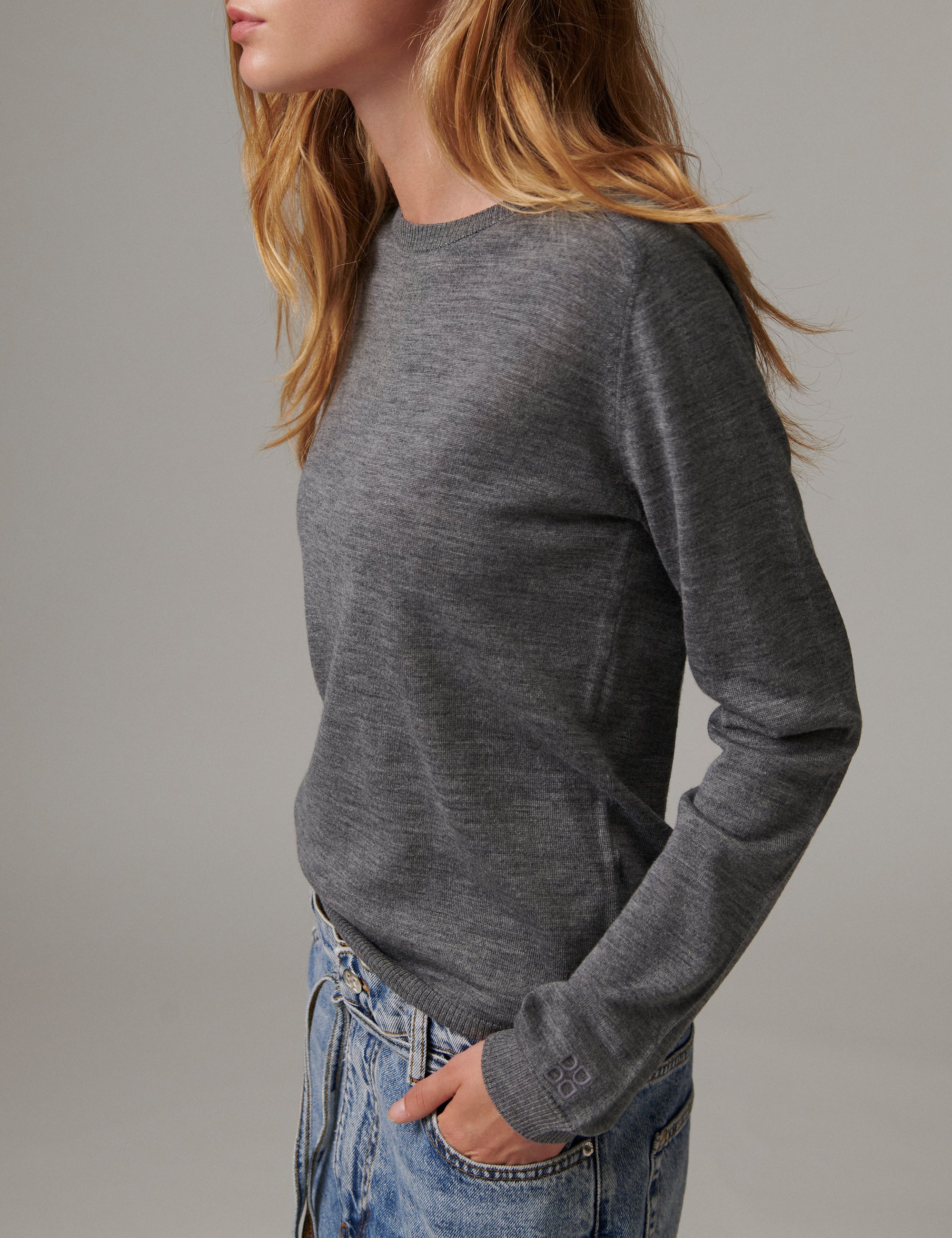 DAY Birger ét Mikkelsen Annabelle - Daily Elements Sweater 500006 Medium Grey Melange