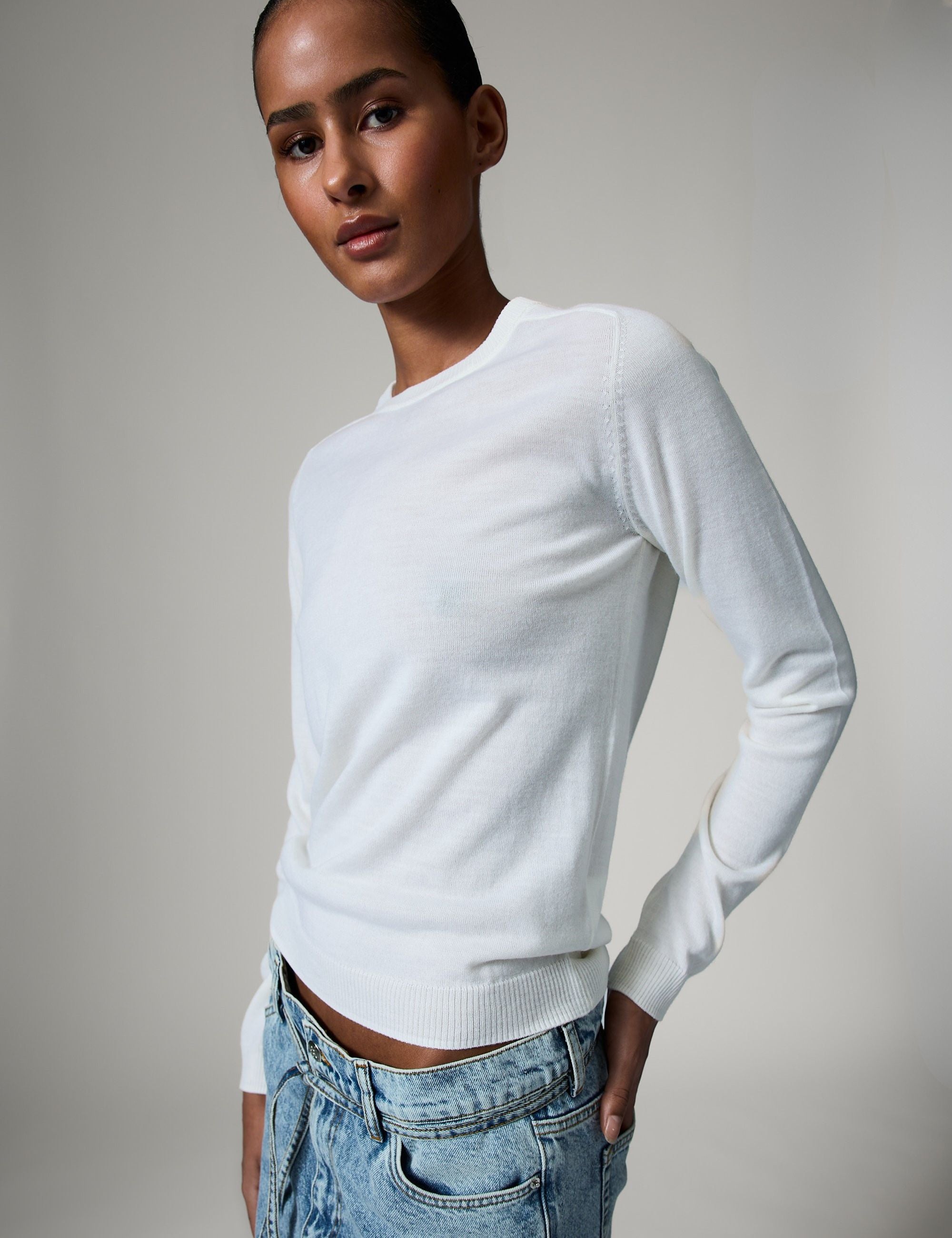 DAY Birger ét Mikkelsen Annabelle king - Daily Elements Sweater 01002 Ivory Shade