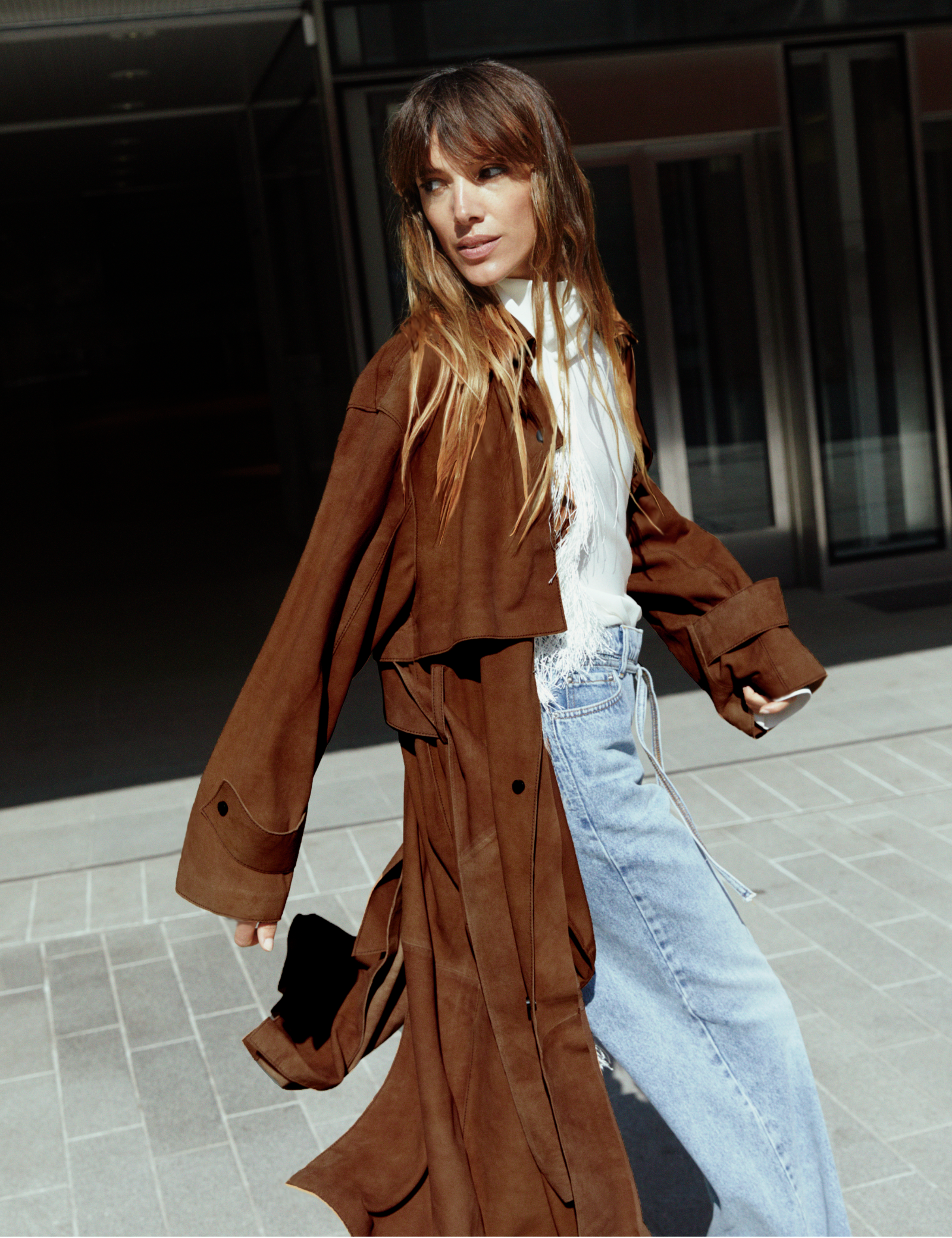 DAY Birger ét Mikkelsen Ariel - Suede Frakke 181148 CARAMEL CAFE