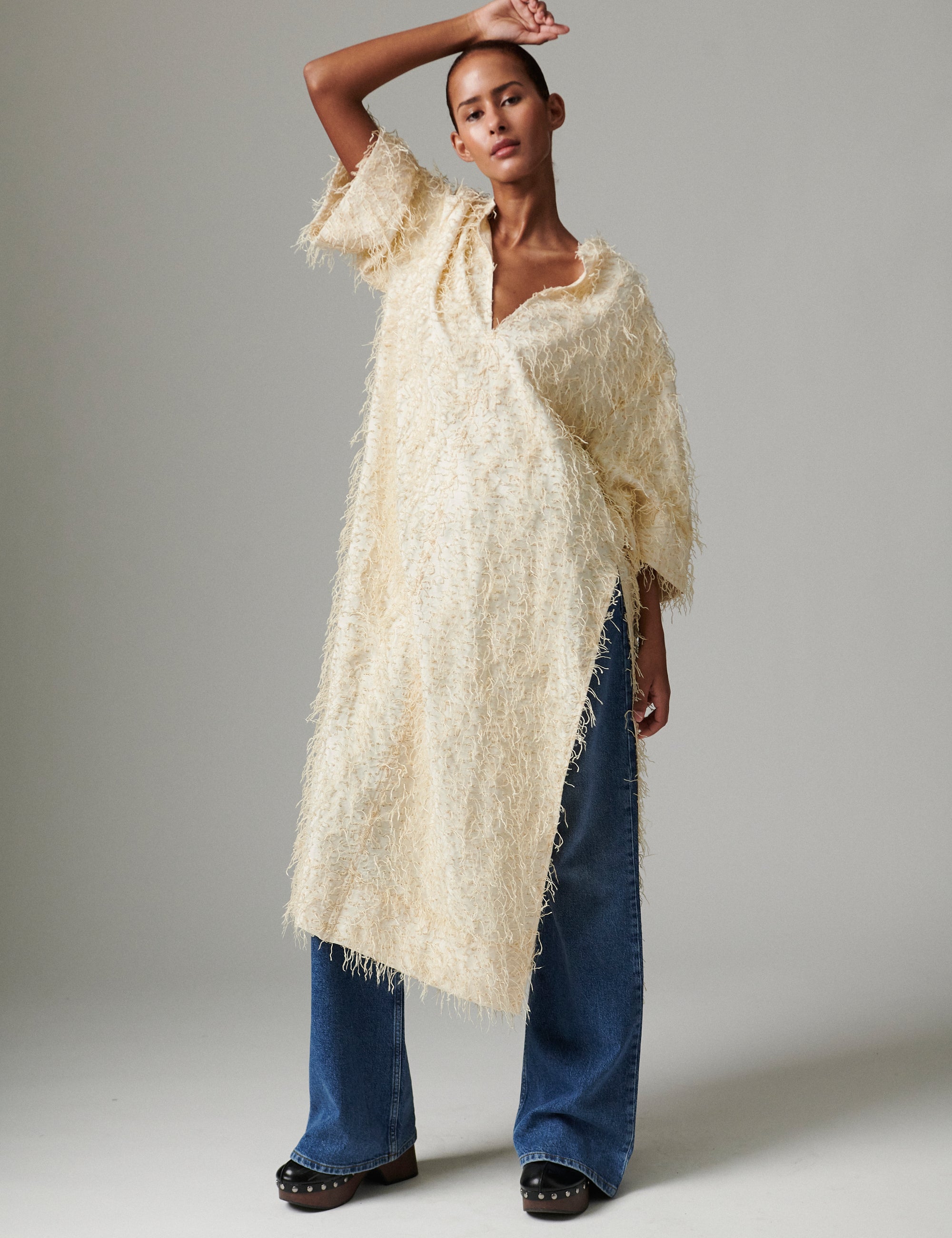DAY Birger ét Mikkelsen Aruna - Dobby Fringe Kjole 110605 Jet Stream