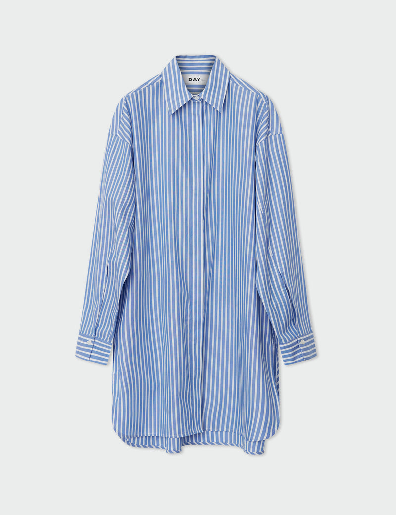 DAY Birger ét Mikkelsen Aspen - Classic Cotton Stripe Shirts & Blouses 500072 Classic Blue