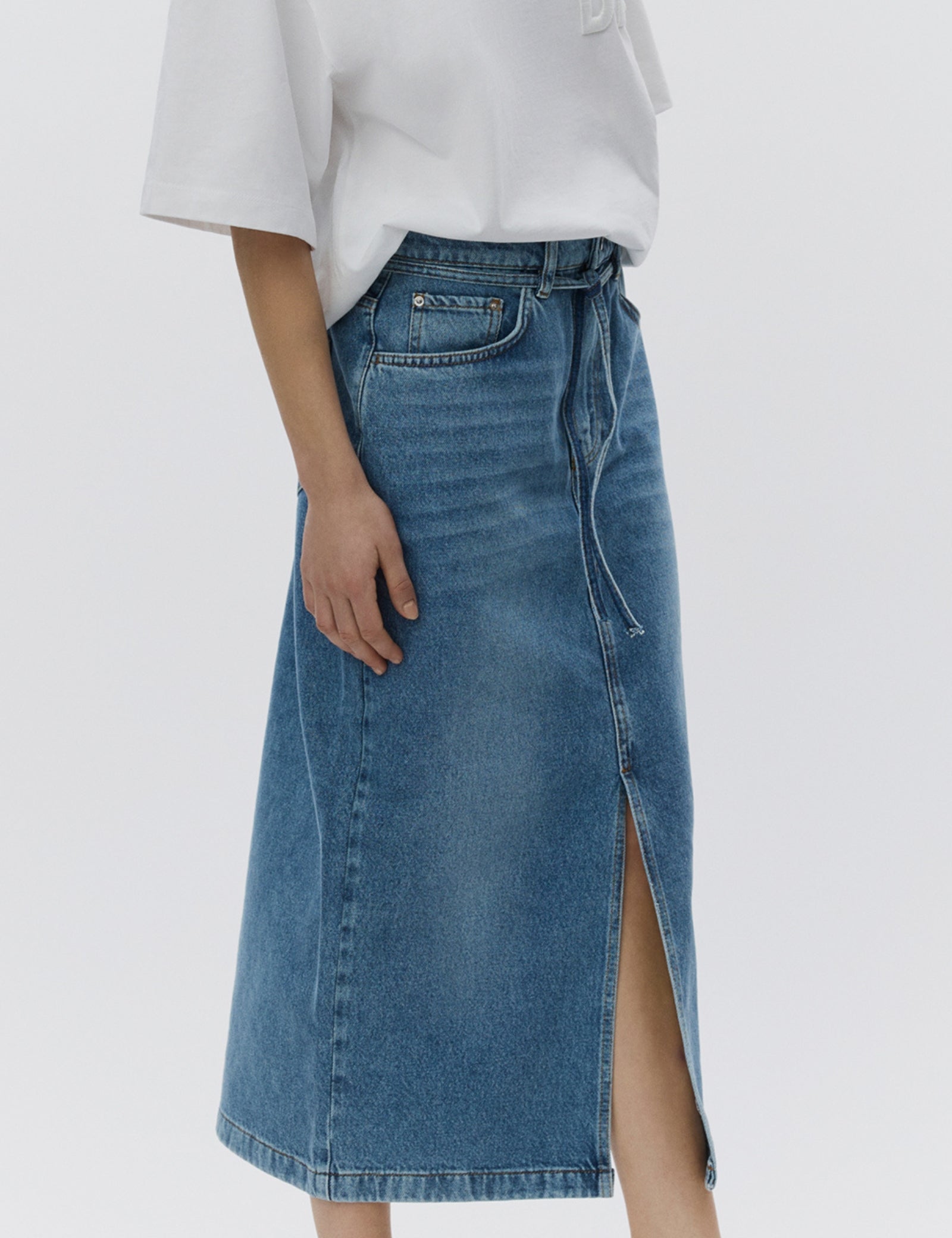 DAY Birger ét Mikkelsen Ben - Blue Soft Denim Skirt 500005 LIGHT BLUE