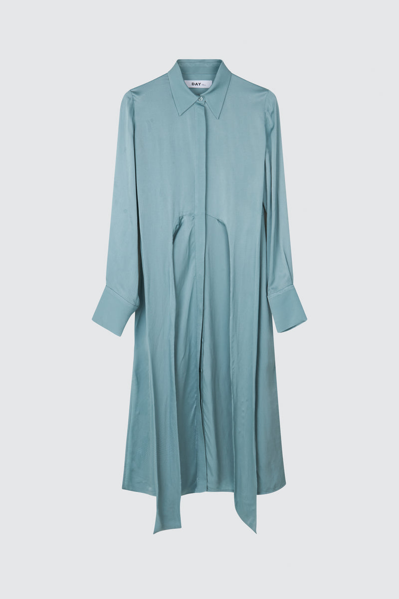 DAY Birger ét Mikkelsen Brett - Fluid Texture Dress 164114 STONE BLUE