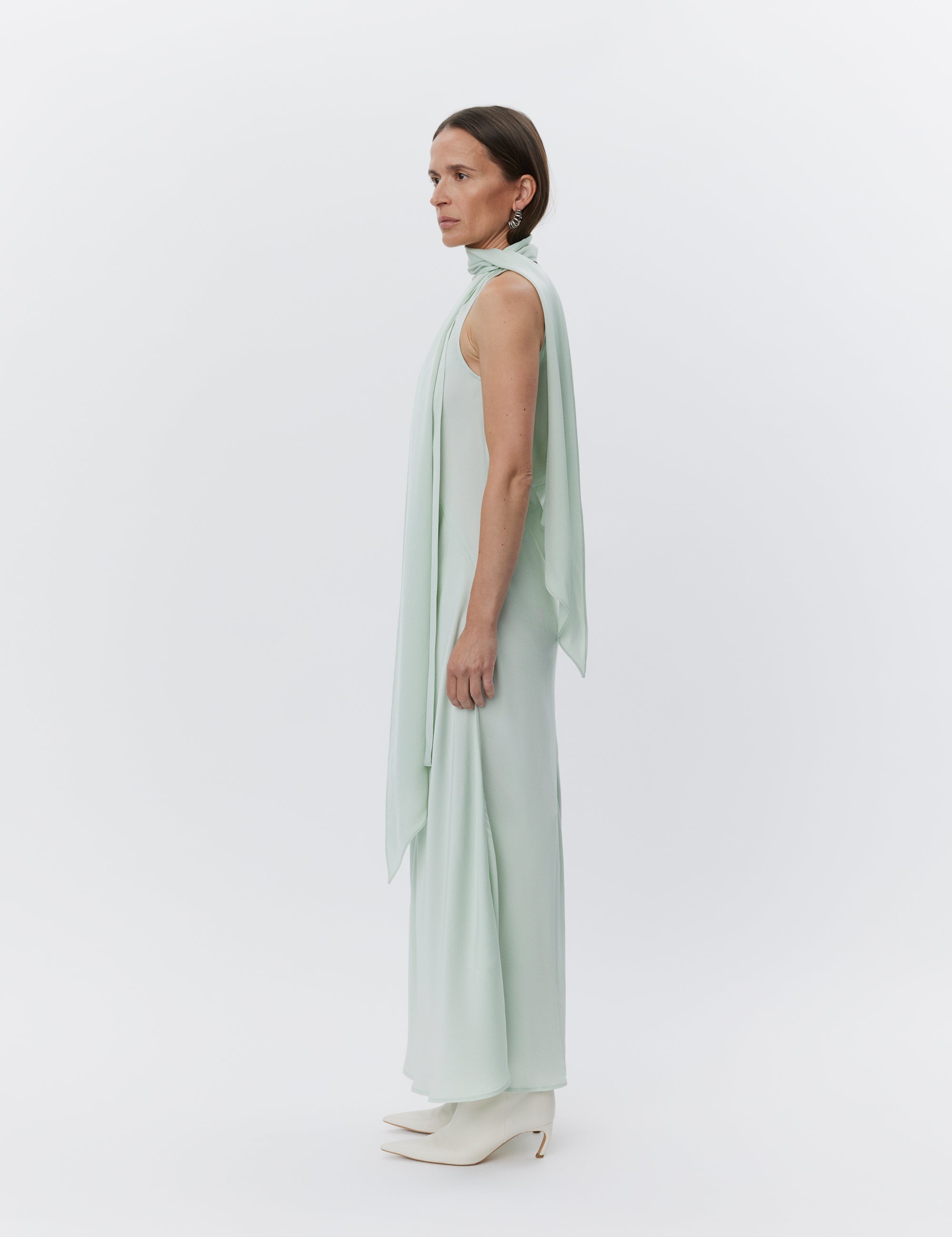 DAY Birger ét Mikkelsen Brielle - Matte Crepe Kjole 136107 GREEN LILY
