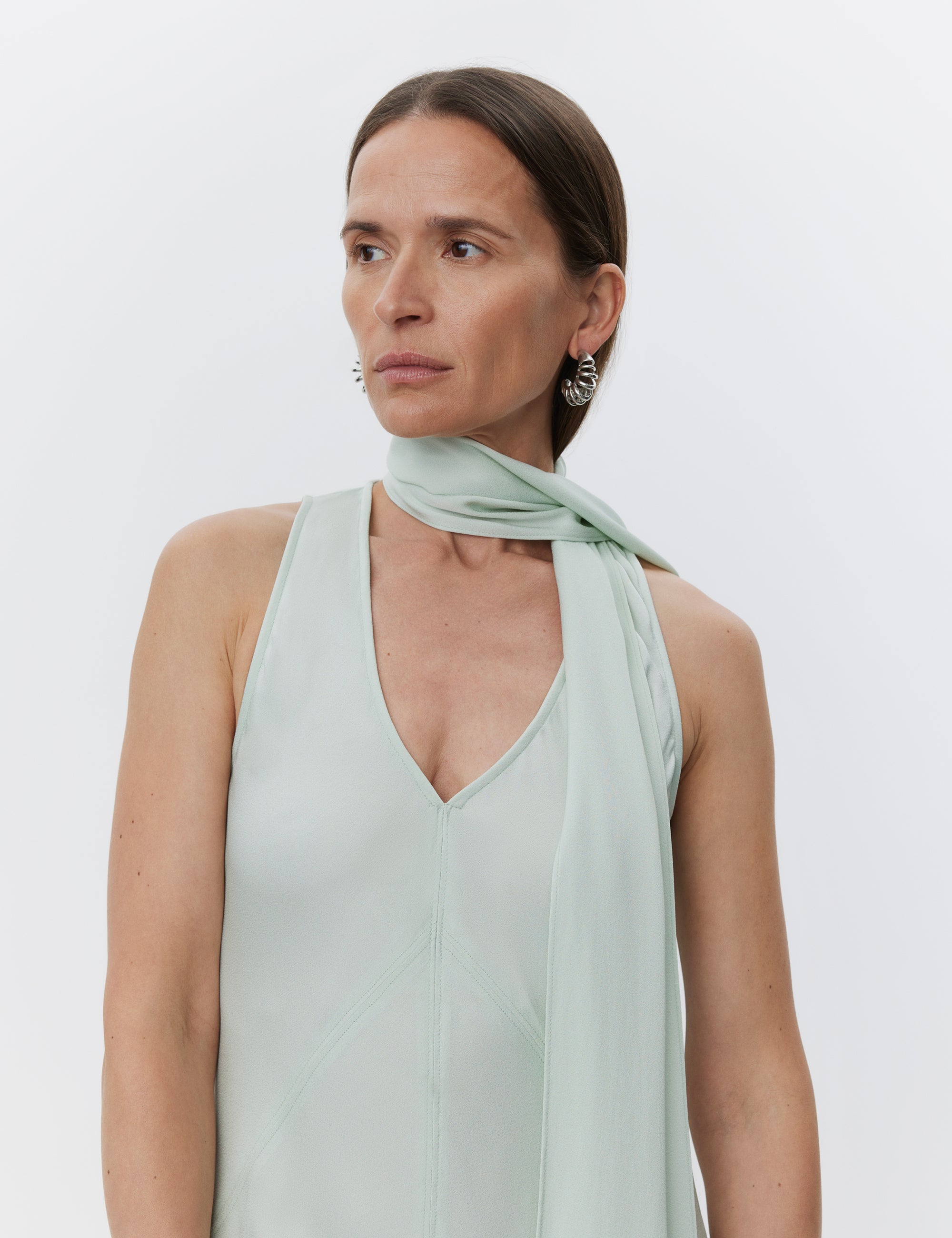 DAY Birger ét Mikkelsen Brielle - Matte Crepe Kjole 136107 GREEN LILY