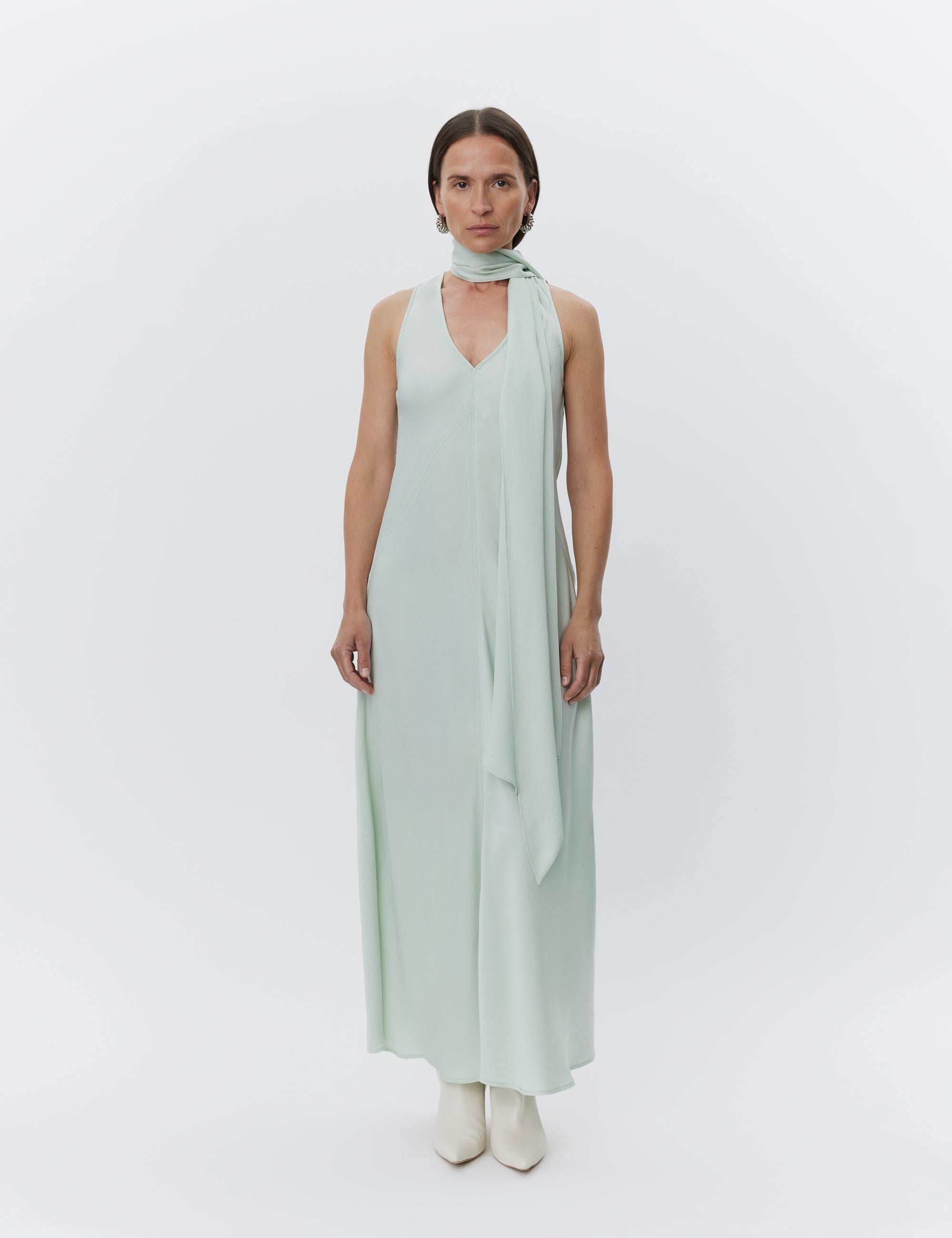DAY Birger ét Mikkelsen Brielle - Matte Crepe Kjole 136107 GREEN LILY