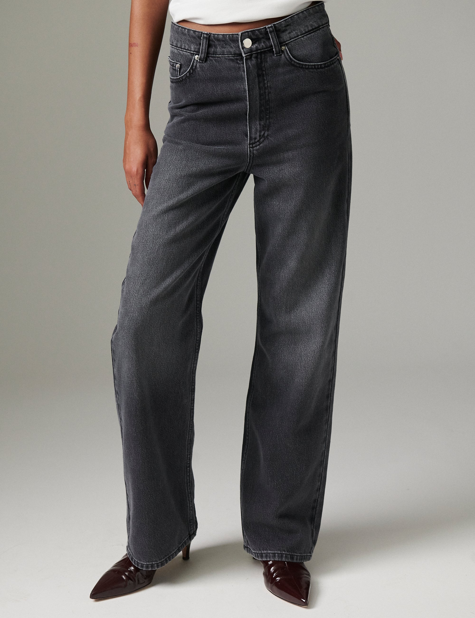 DAY Birger ét Mikkelsen Cai - Rigid Denim Stretch Jeans 190303 BLACK