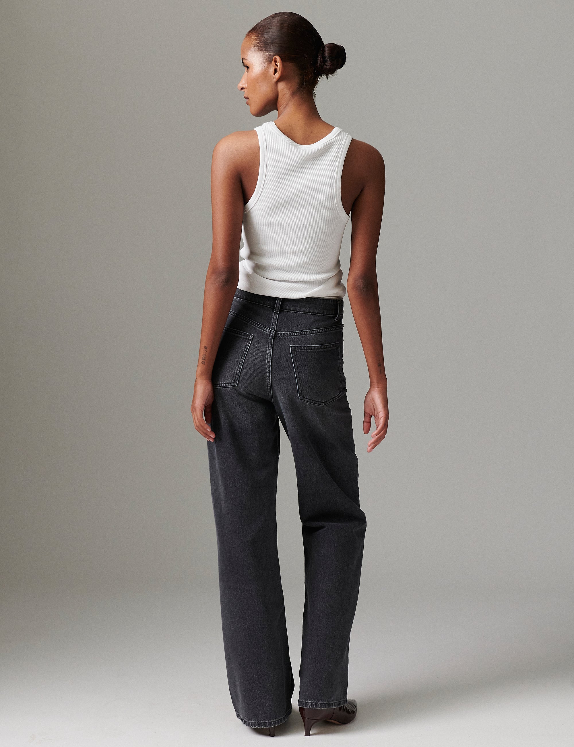 DAY Birger ét Mikkelsen Cai - Rigid Denim Stretch Jeans 190303 BLACK