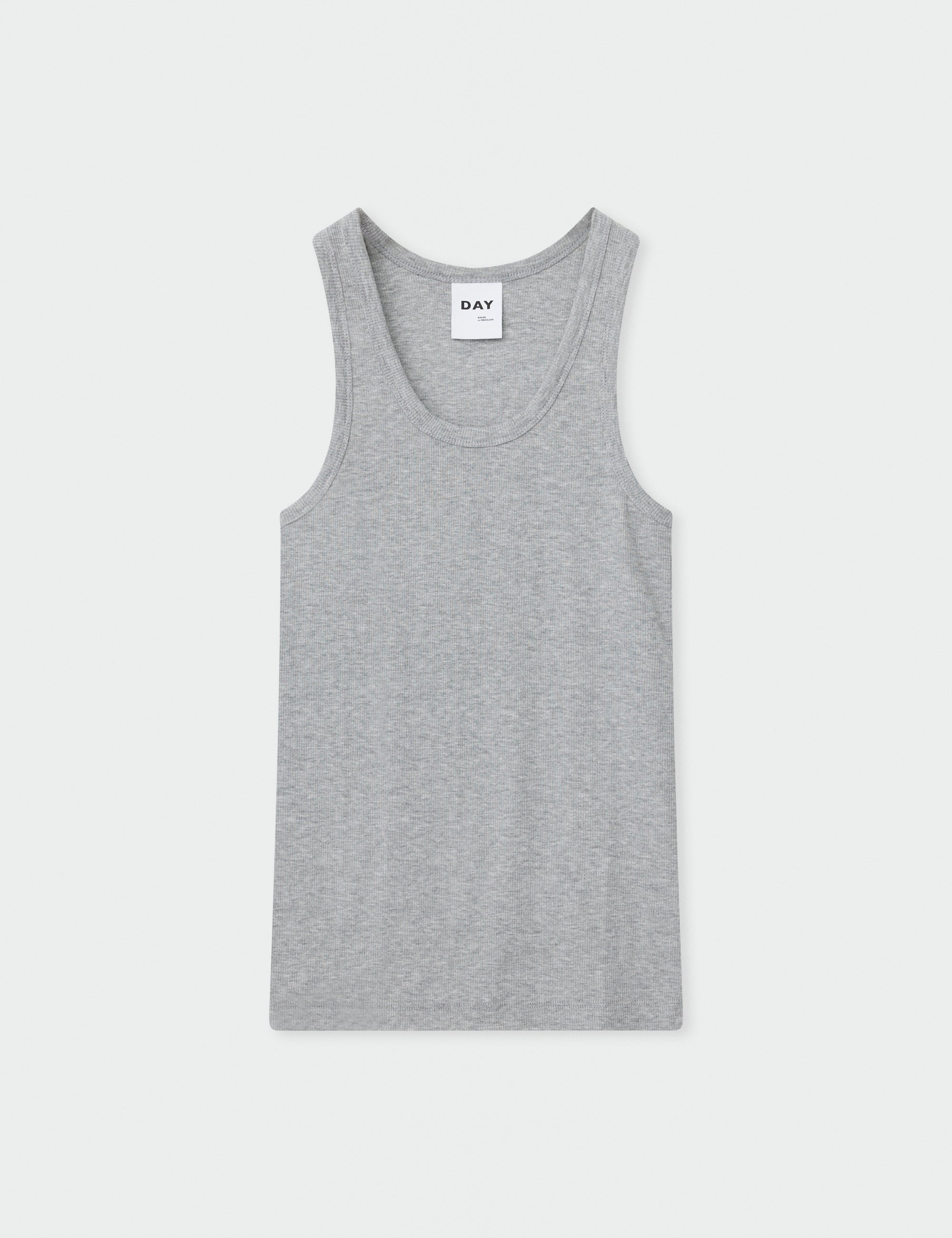 DAY Birger ét Mikkelsen Camilo - Classic Rib - Top Top 500036 Light Grey Melange