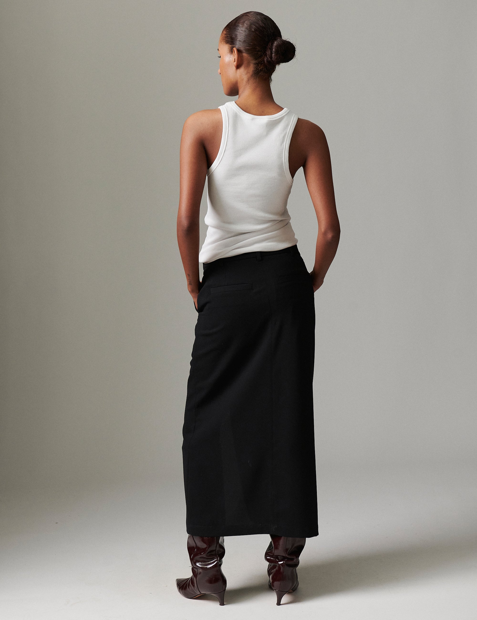 DAY Birger ét Mikkelsen Carli - Classic Gabardine Skirt 190303 BLACK