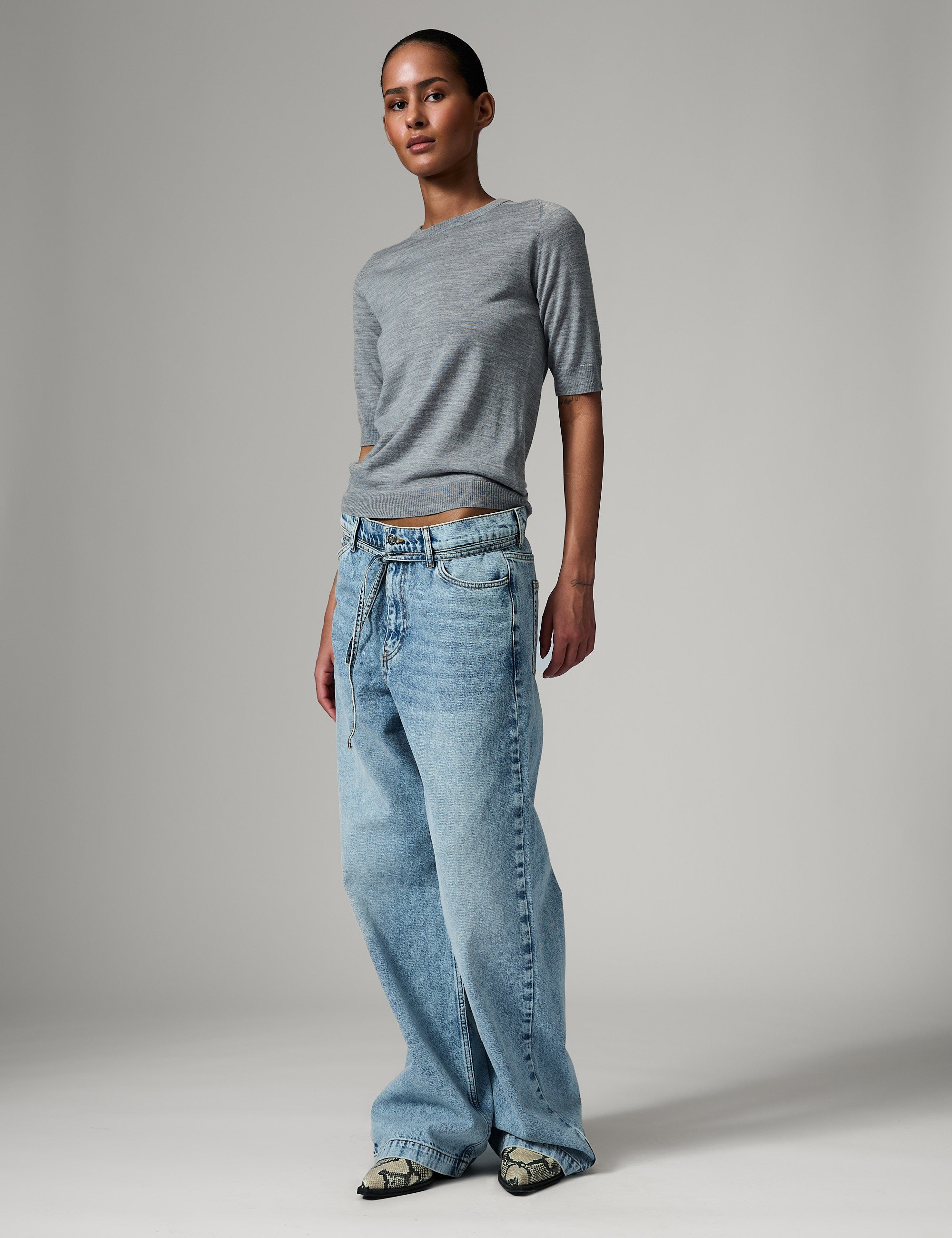 DAY Birger ét Mikkelsen Carolina - Daily Elements - Pullover Sweater 500006 Medium Grey Melange