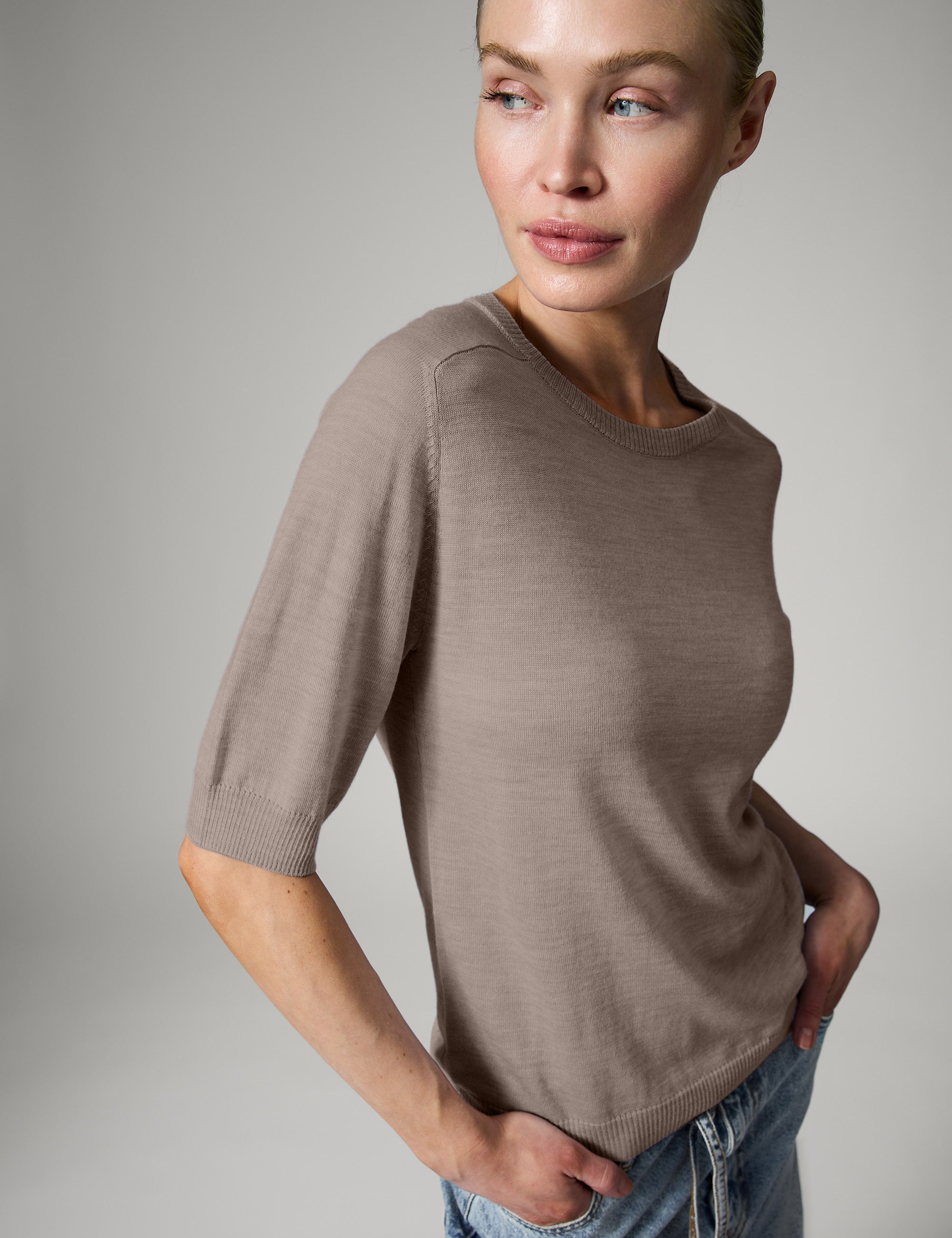 DAY Birger ét Mikkelsen Carolina - Daily Elements - Pullover Sweater 500189 LIGHT BROWN MELANGE