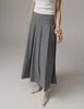 Chai - Classic Gab - Nederdel - Medium Grey Melange