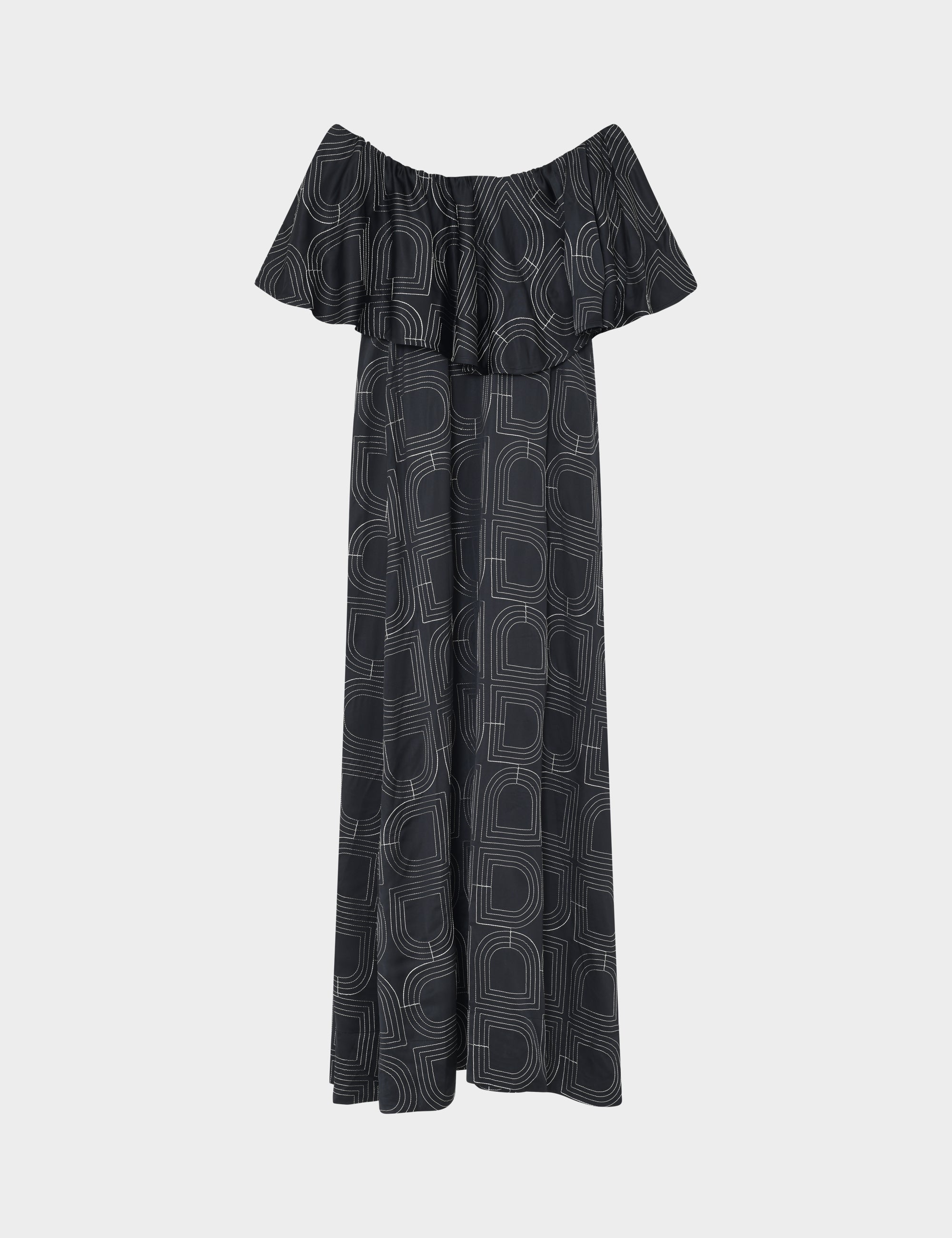 DAY Birger ét Mikkelsen Chrissi- Fluid Viscose Stitch Kjole 190303 BLACK