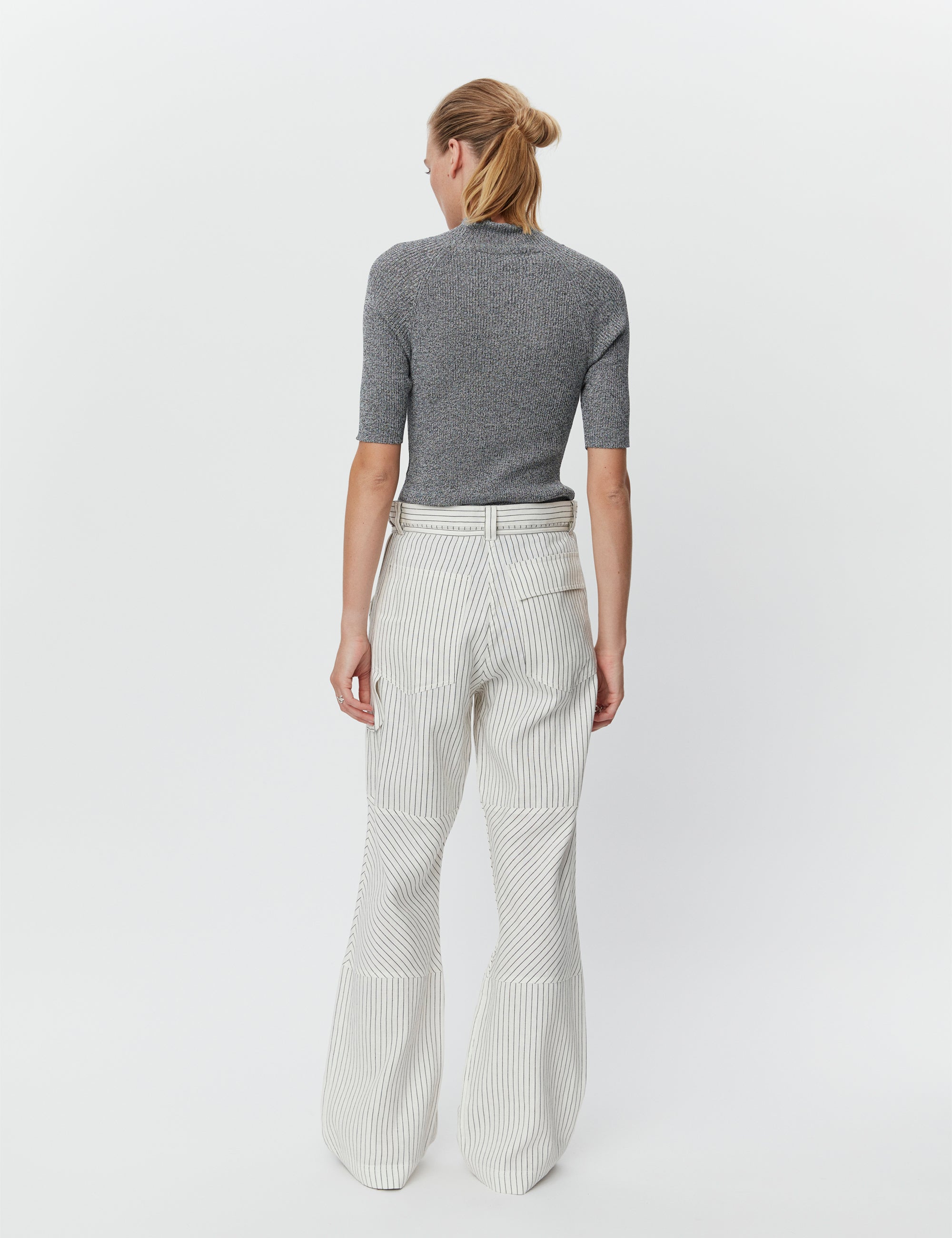 DAY Birger ét Mikkelsen Culkin - Cozy Linen Stripe Bukser 190303 Black